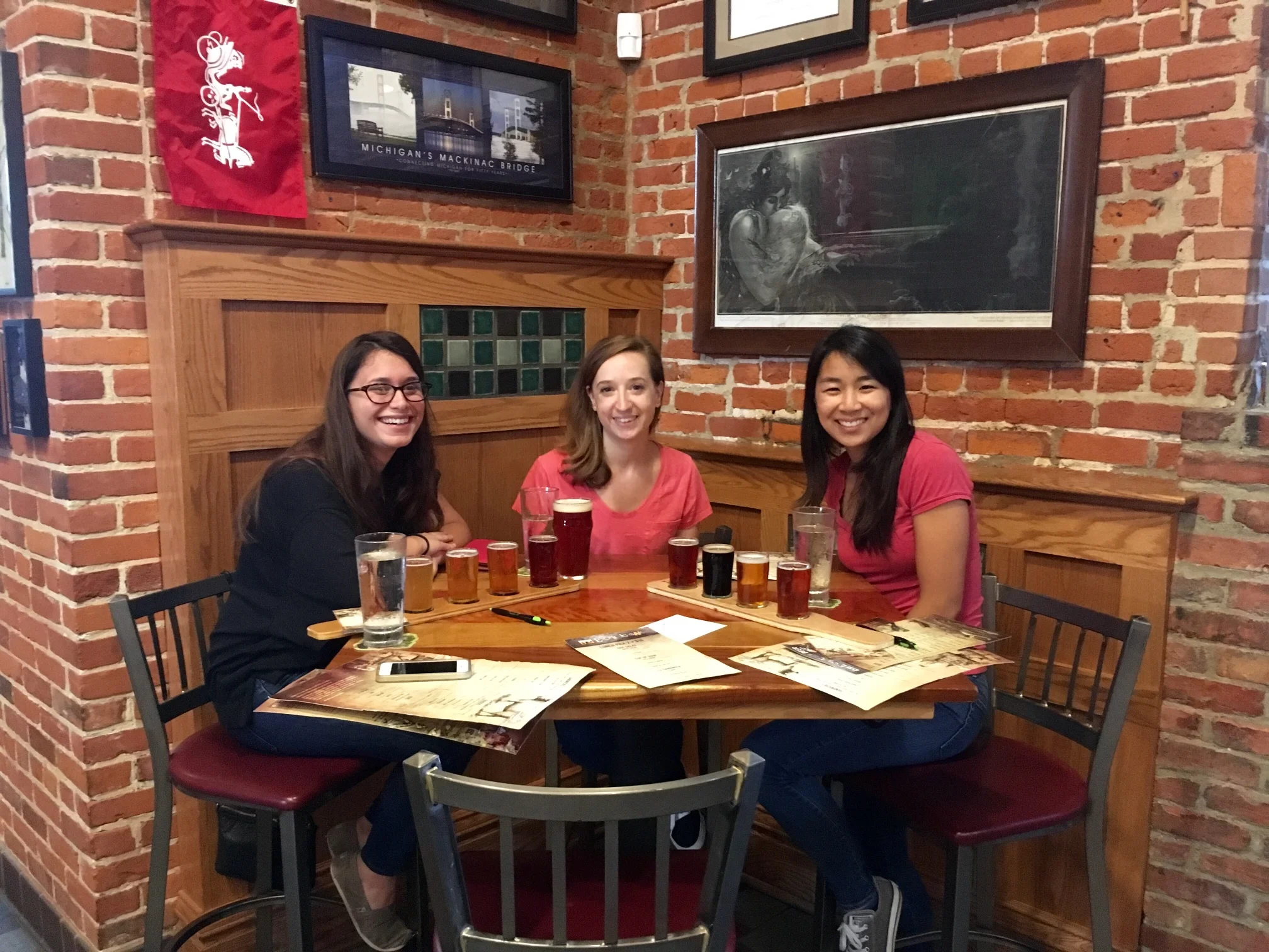 September, 2016 - Lab bonding on a road trip through Pure Michigan! Emily, Alyssa and Alana at Bells Brewery.