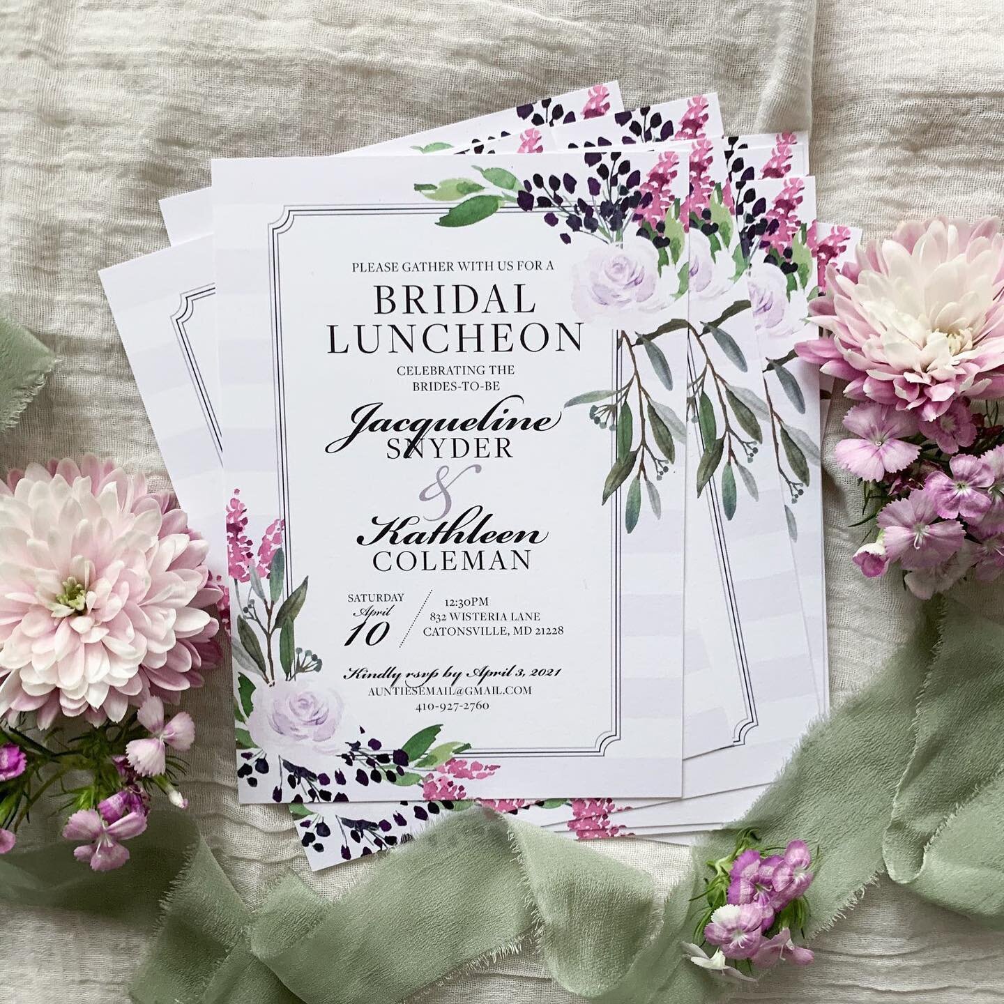 I loved designing this joint bridal shower invite for my cousin and soon-to-be-cousin! 

#invitationdesign #bridalshowerinvitation #stationerylove