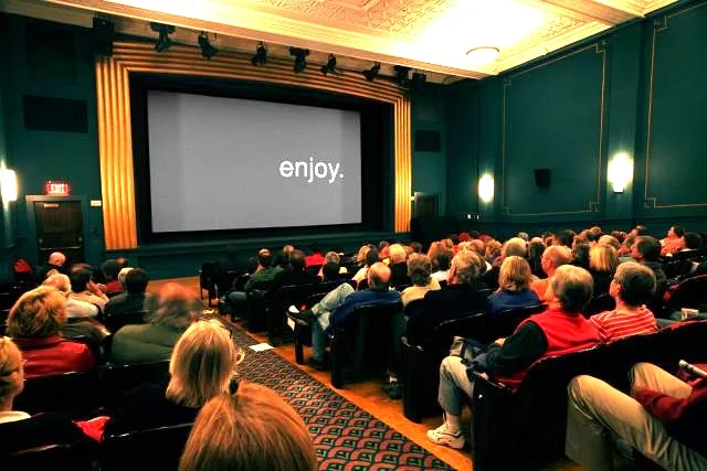 Saturday night movie screening.