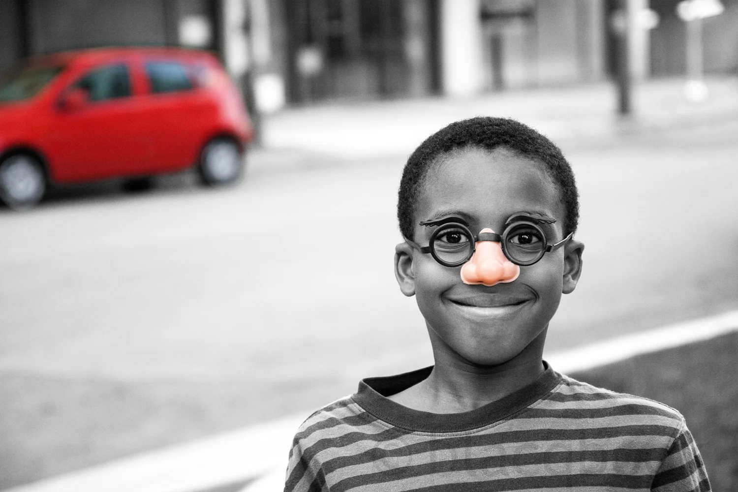 on the street clown
