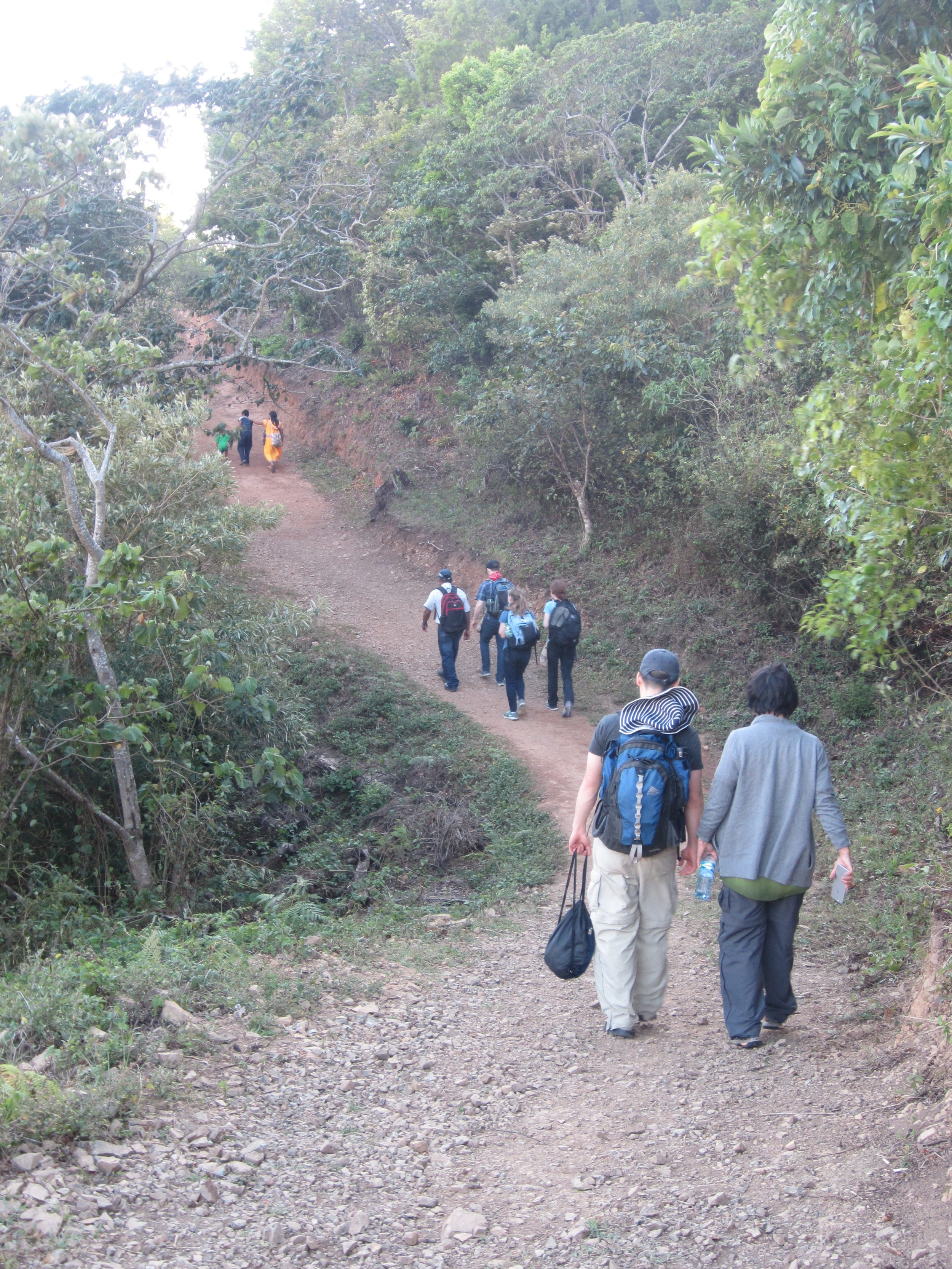 7. Hiking up to the village of Hato Ratón where many of our scholars live to stay with FFC volunteer Ramon Pineda and his family. The long pick-up truck ride and hike reminded us of the many transportation challenges our students face when going to school.