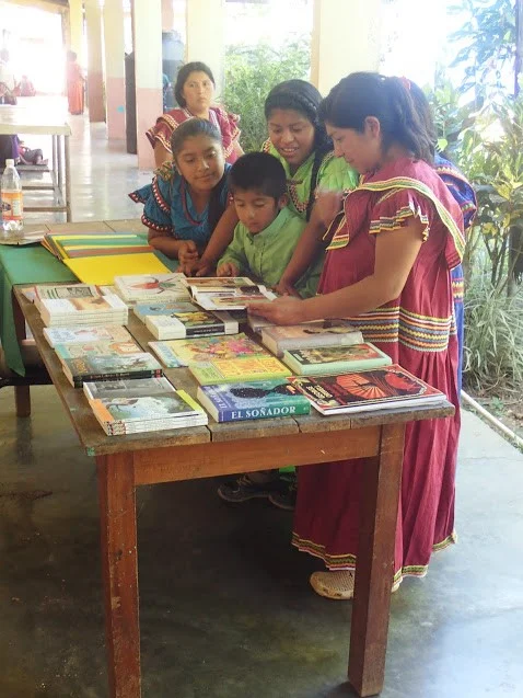 Readers of all ages could be seen perusing the book collection 