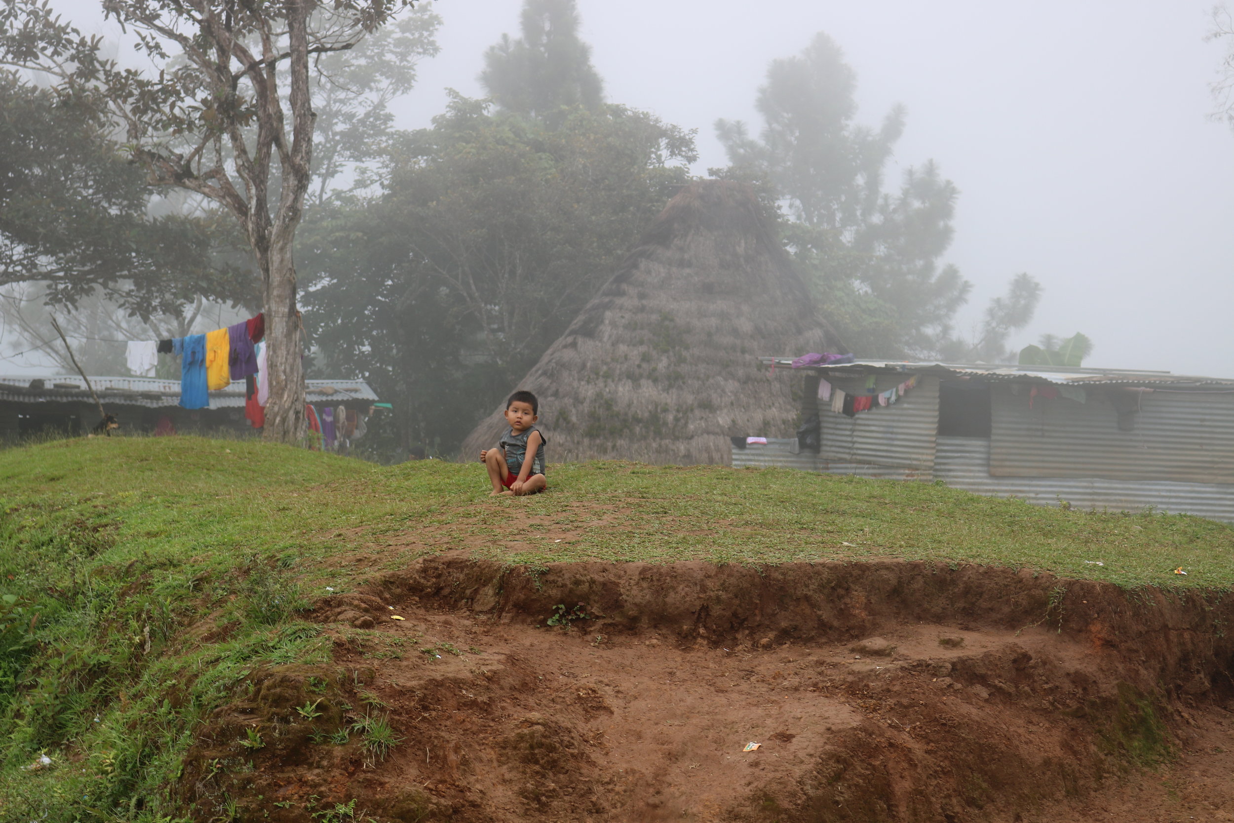 Kids too young to go to school came out to see the gringa.