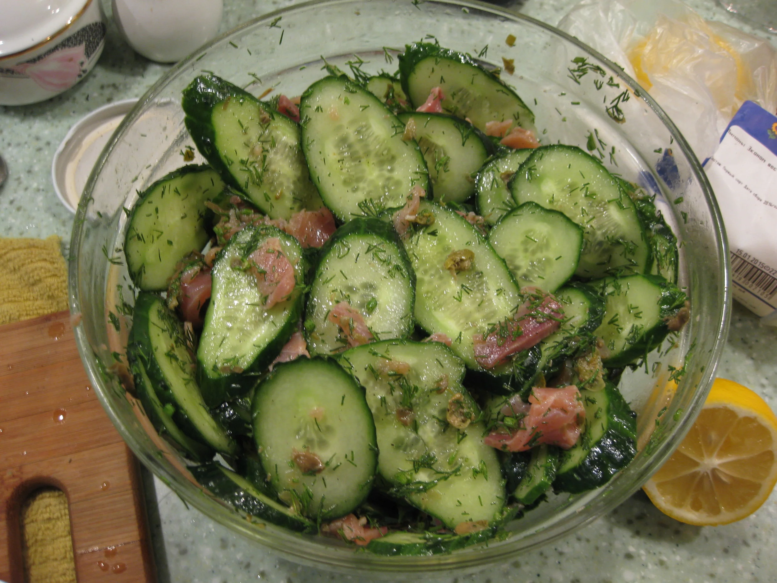 Zhannah's Joy (Smoked Salmon and Cucumber Salad)