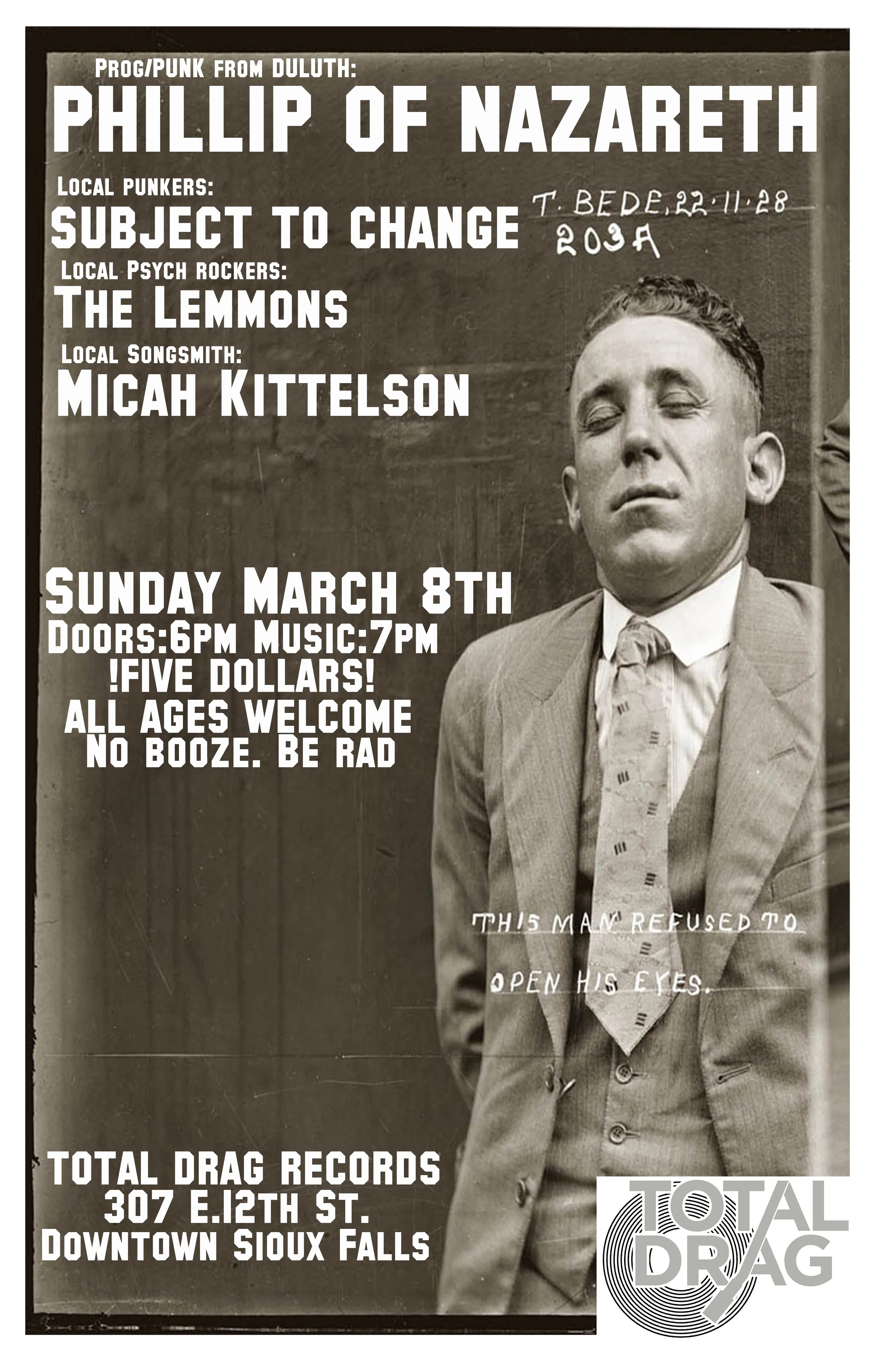 PHILLIP OF NAZARETH - SUBJECT TO CHANGE - THE LEMMONS - MICAH KITTELSON LIVE AT TOTAL DRAG
