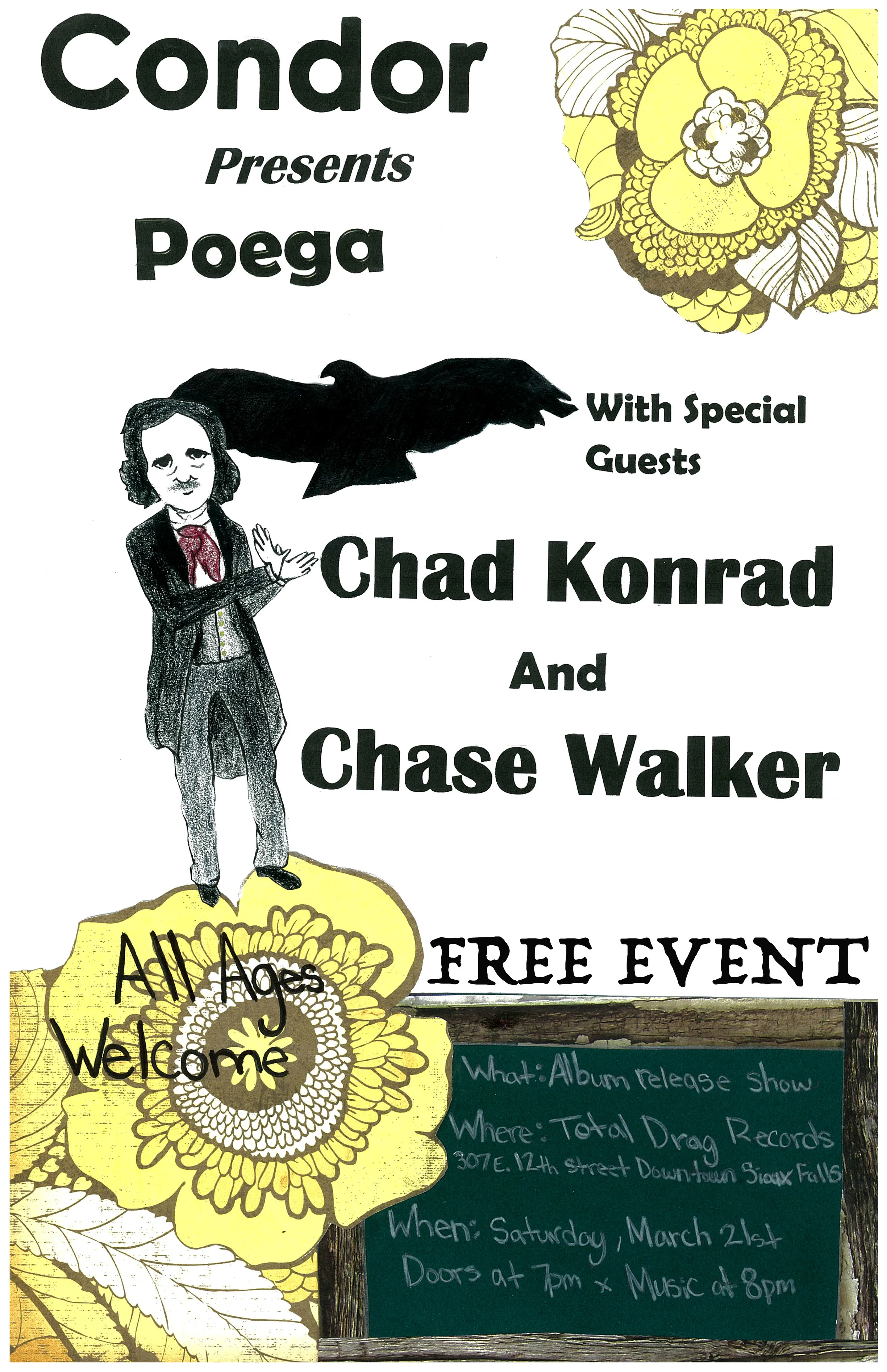 CONDOR CD RELEASE SHOW W/ CHAD KONRAD & CHASE WALKER 