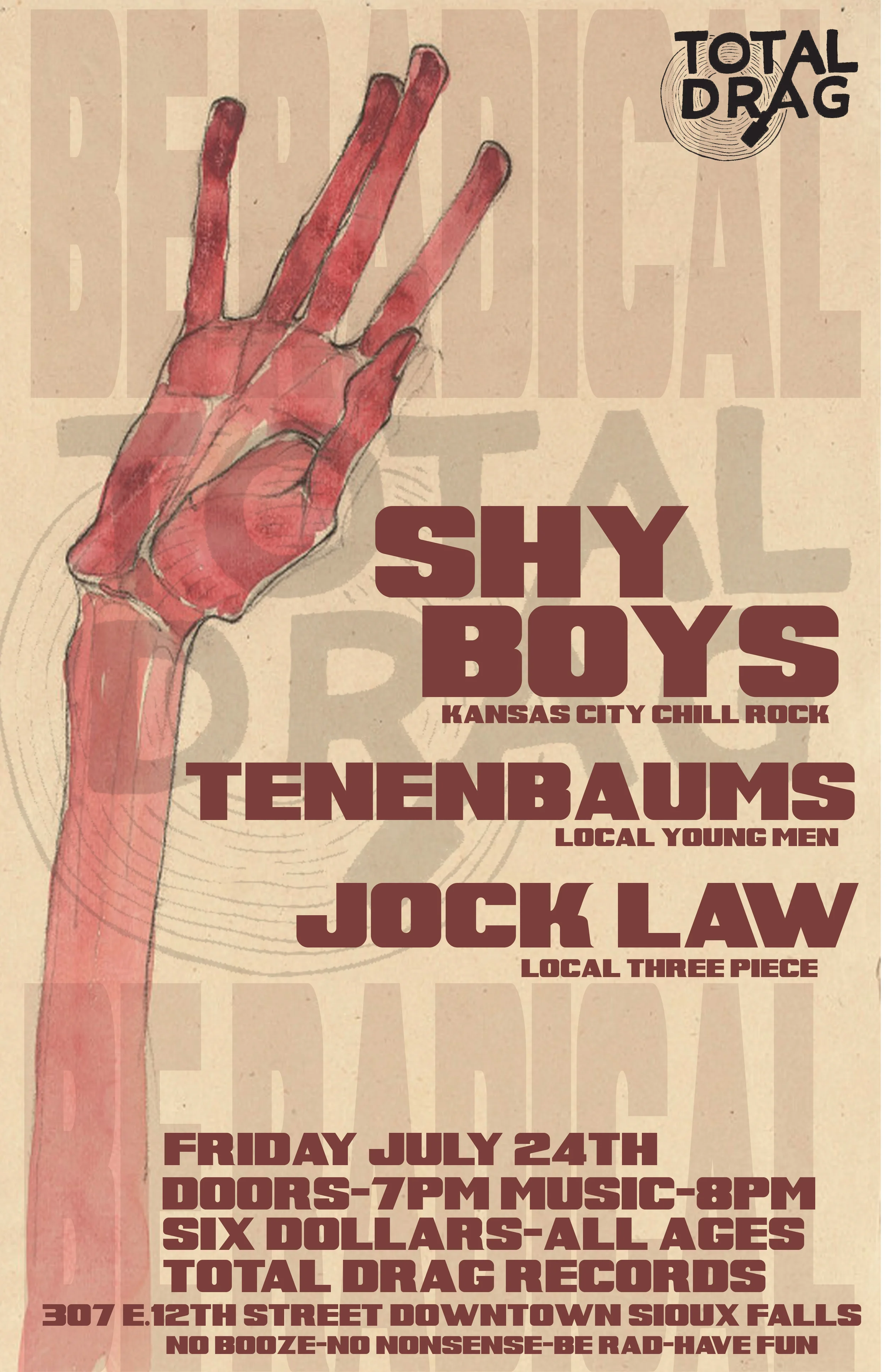 SHY BOYS - TENENBAUMS - JOCK LAW LIVE AT TOTAL DRAG!!