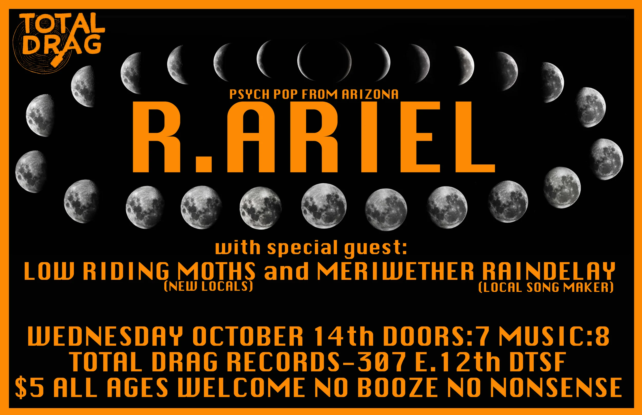 R. ARIEL RETURNS TO TOTAL DRAG OCTOBER 14TH!!