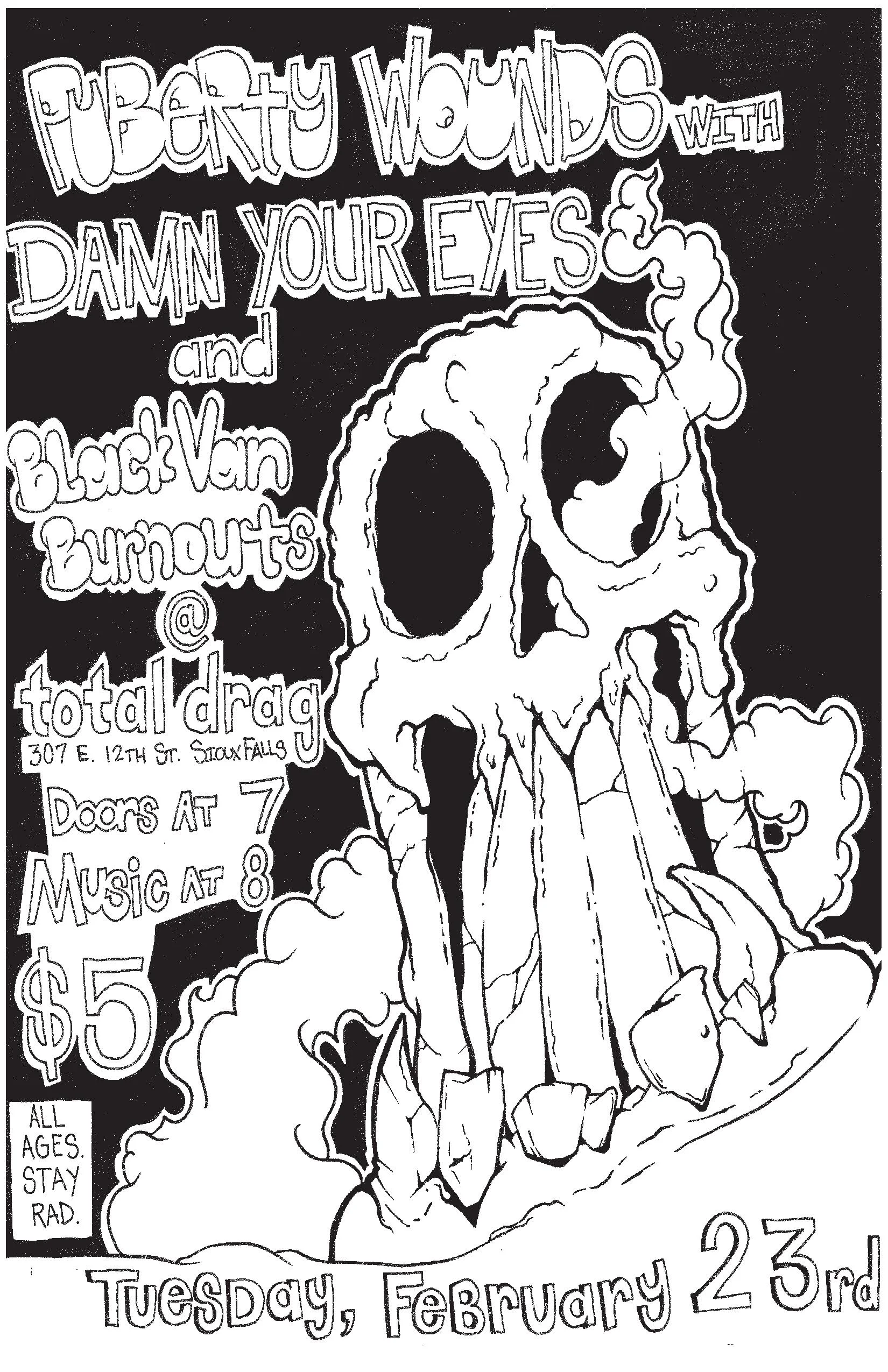 PUBERTY WOUNDS LIVE FEBRUARY 23RD!