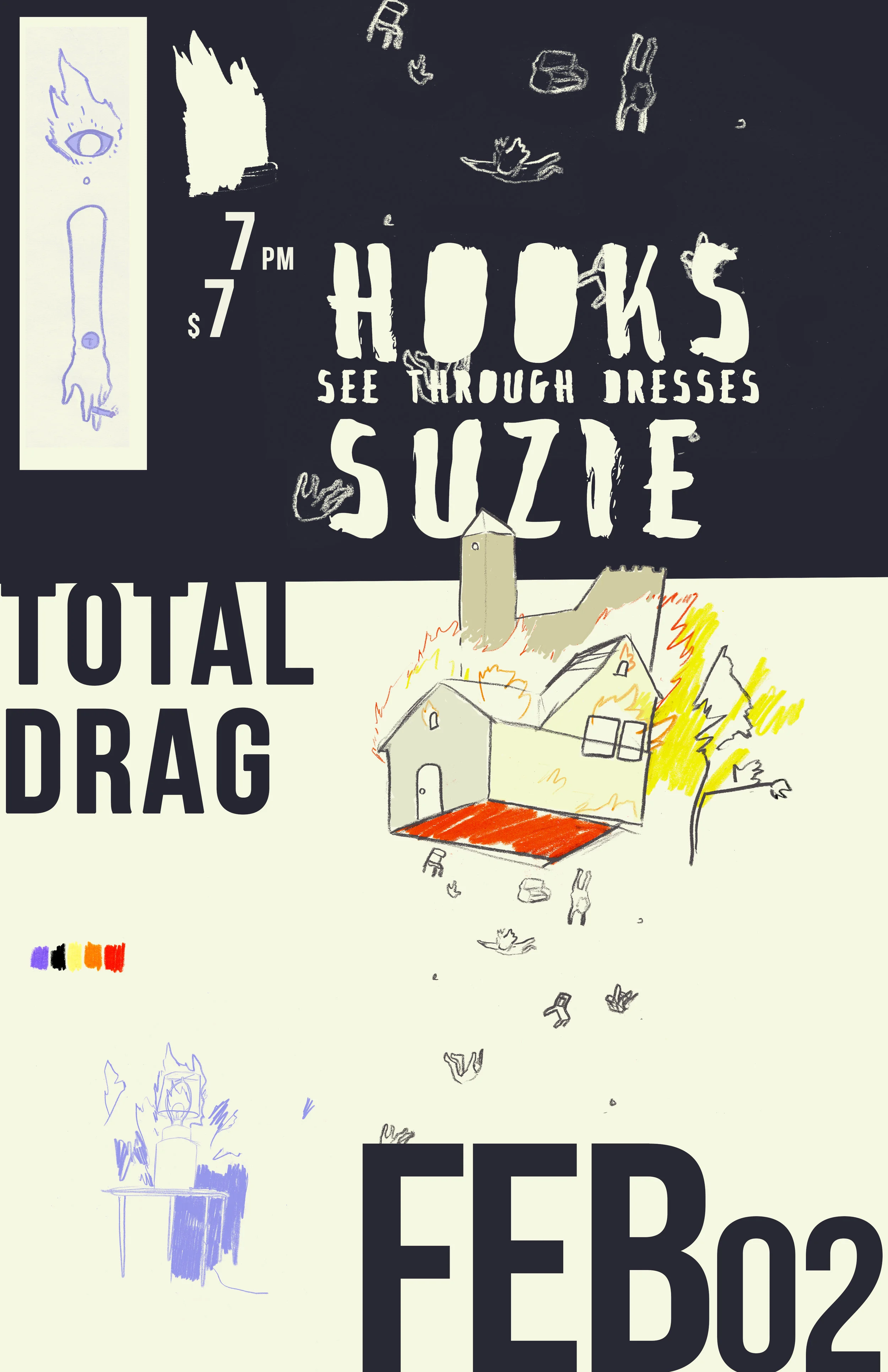 WE ALL HAVE HOOKS FOR HANDS - SEE THROUGH DRESSES - SUZIE