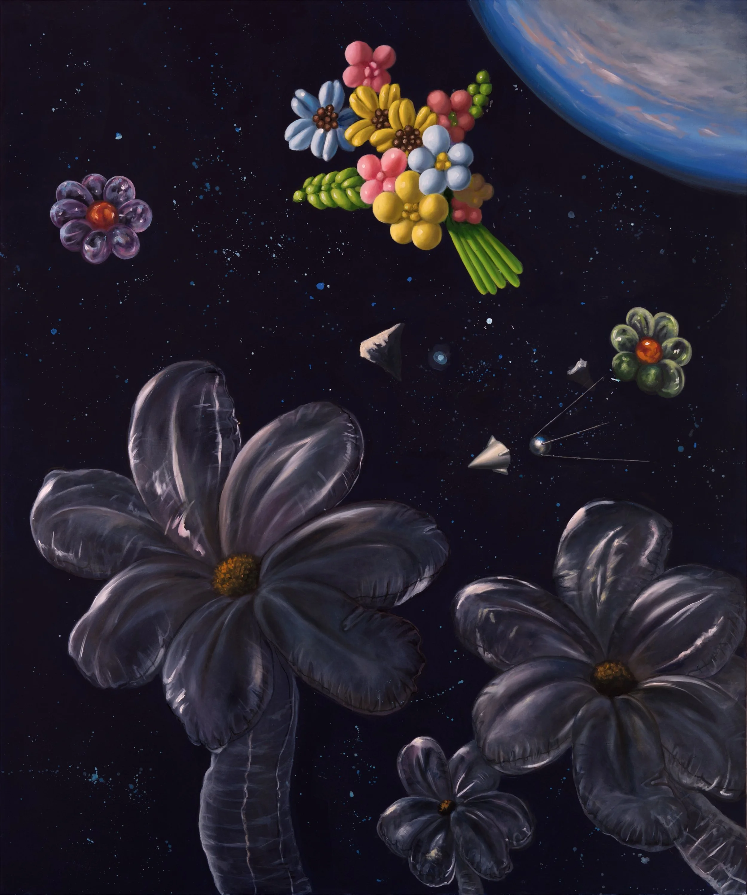 Flowers and 8K71PS in space