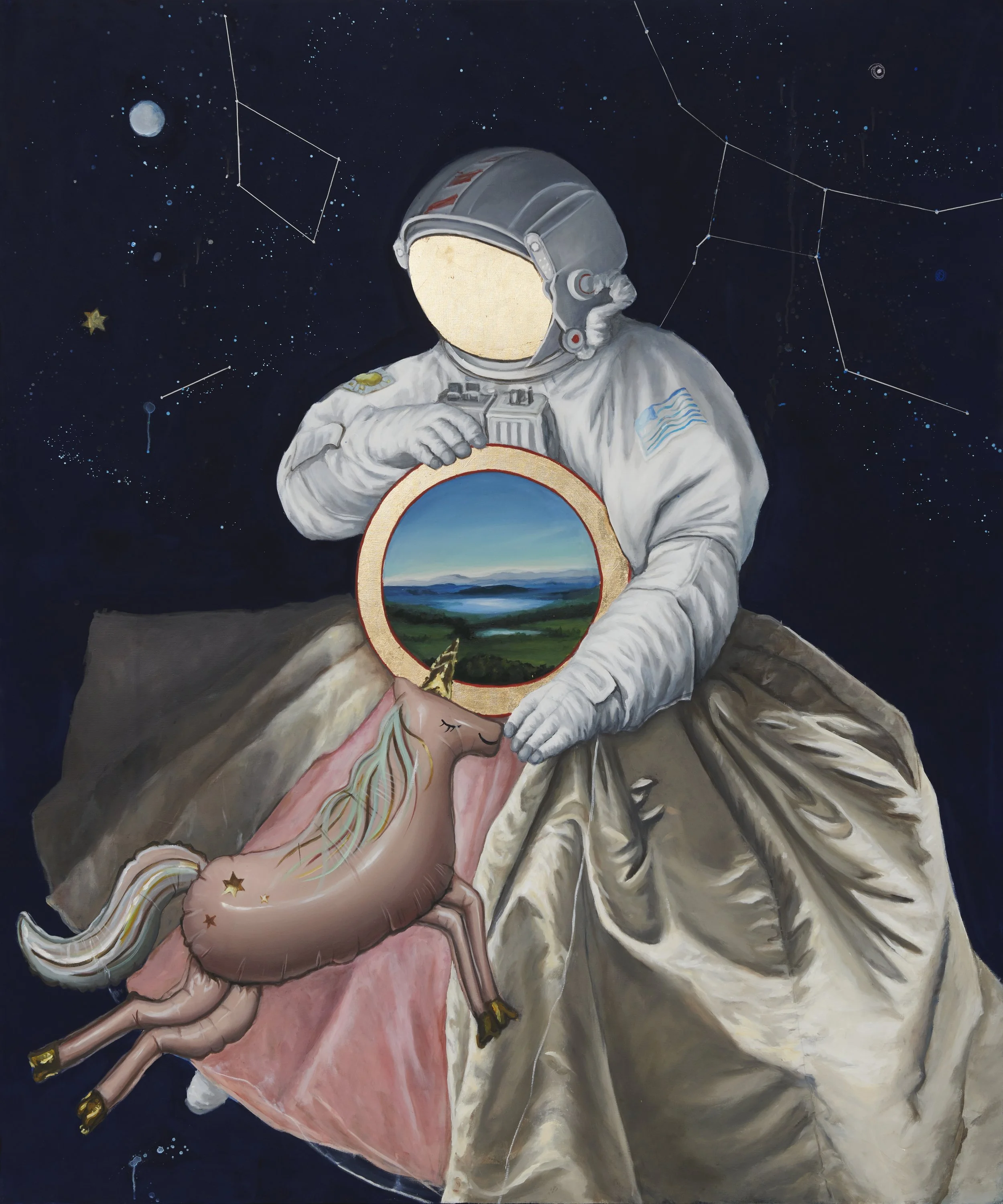 Curylo Julia - Kosmonauta w sukience, 2023, olej akryl plotno, 180x150cm b - [fot Adam Gut].jpg