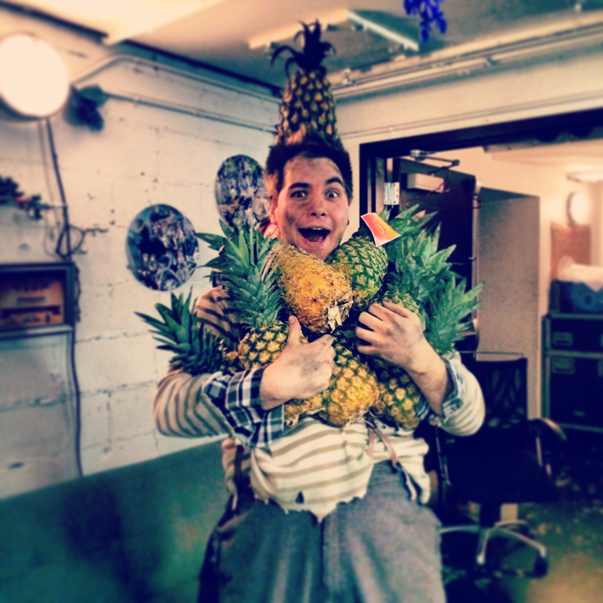 Nate Miller as Ted, Backstage at "Peter and The Starcatcher"