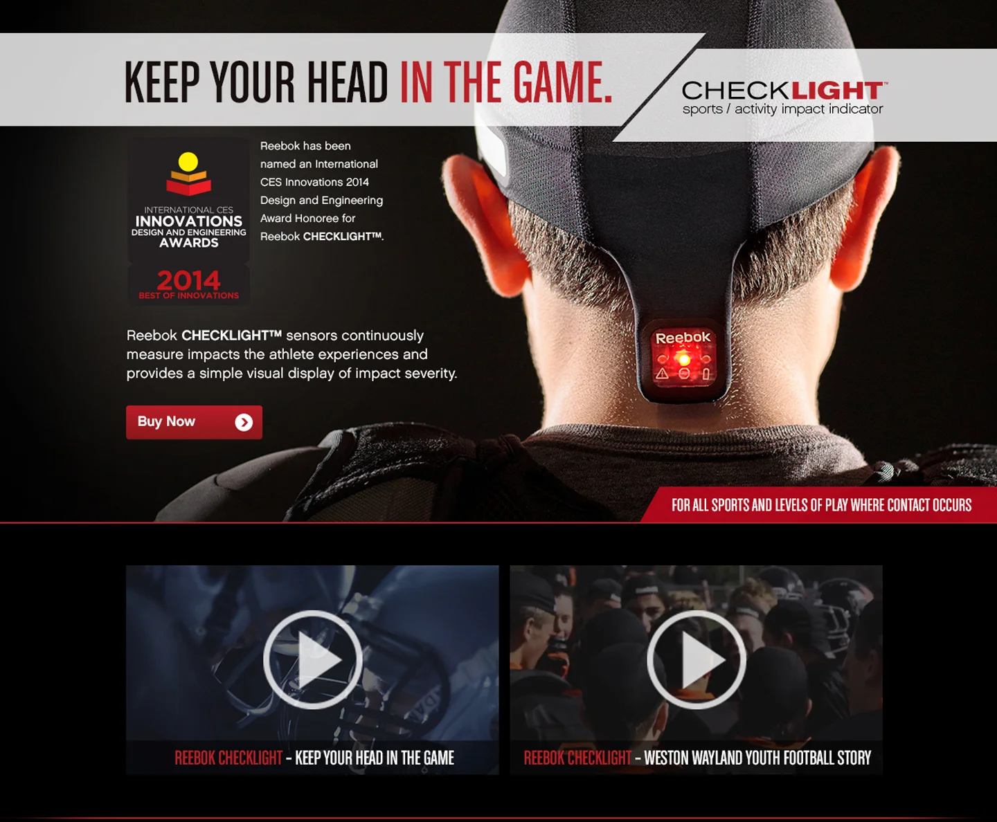Reebok Checklight Creates a New Helmet to Detect Concussions