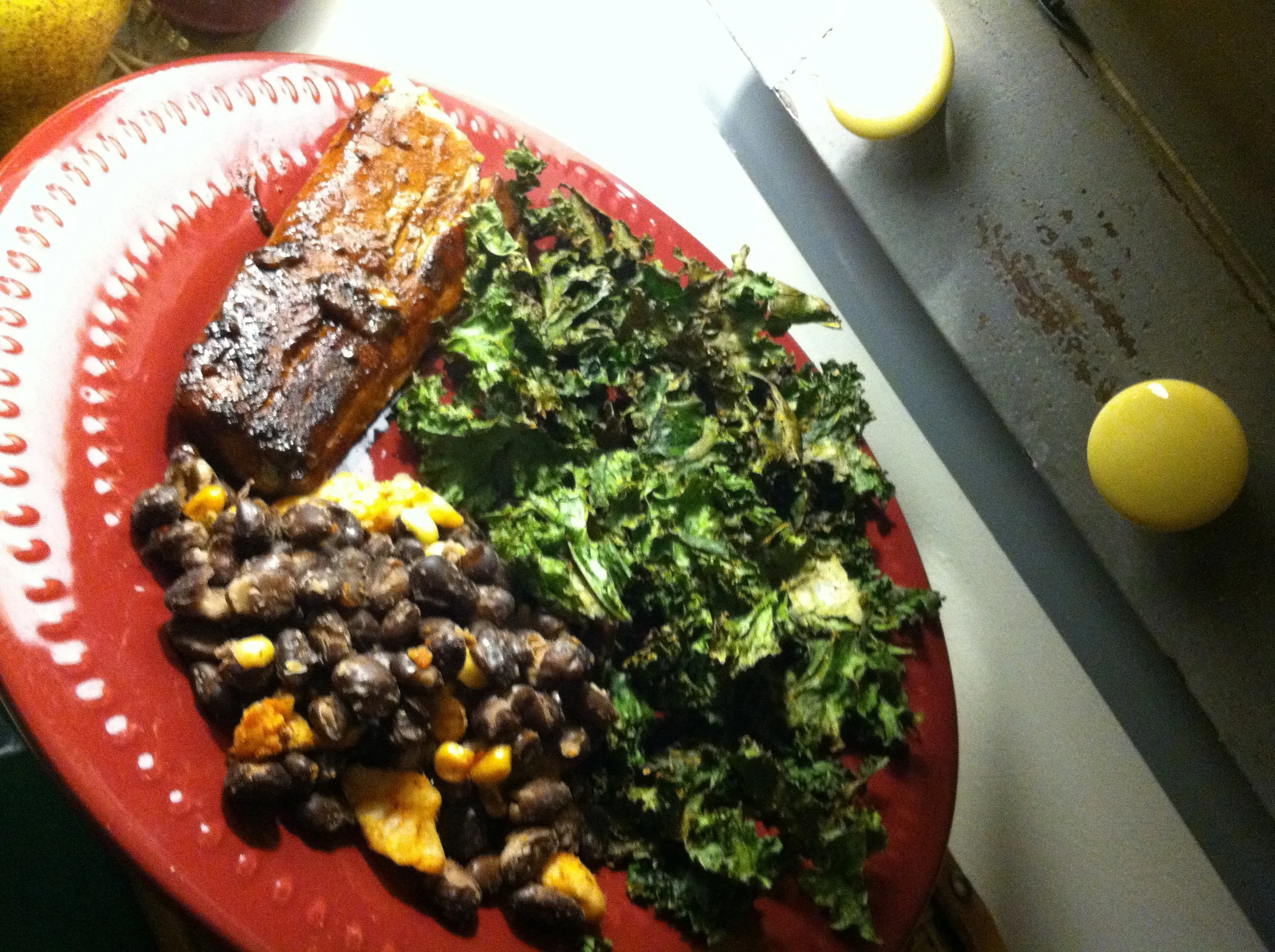 Weight Loss Recipe:  Island Mahi with Roasted Kale Chips