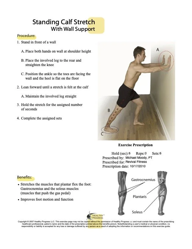 Injury Prevention Lower Limb Program (for Shin Splints, Tight Calves