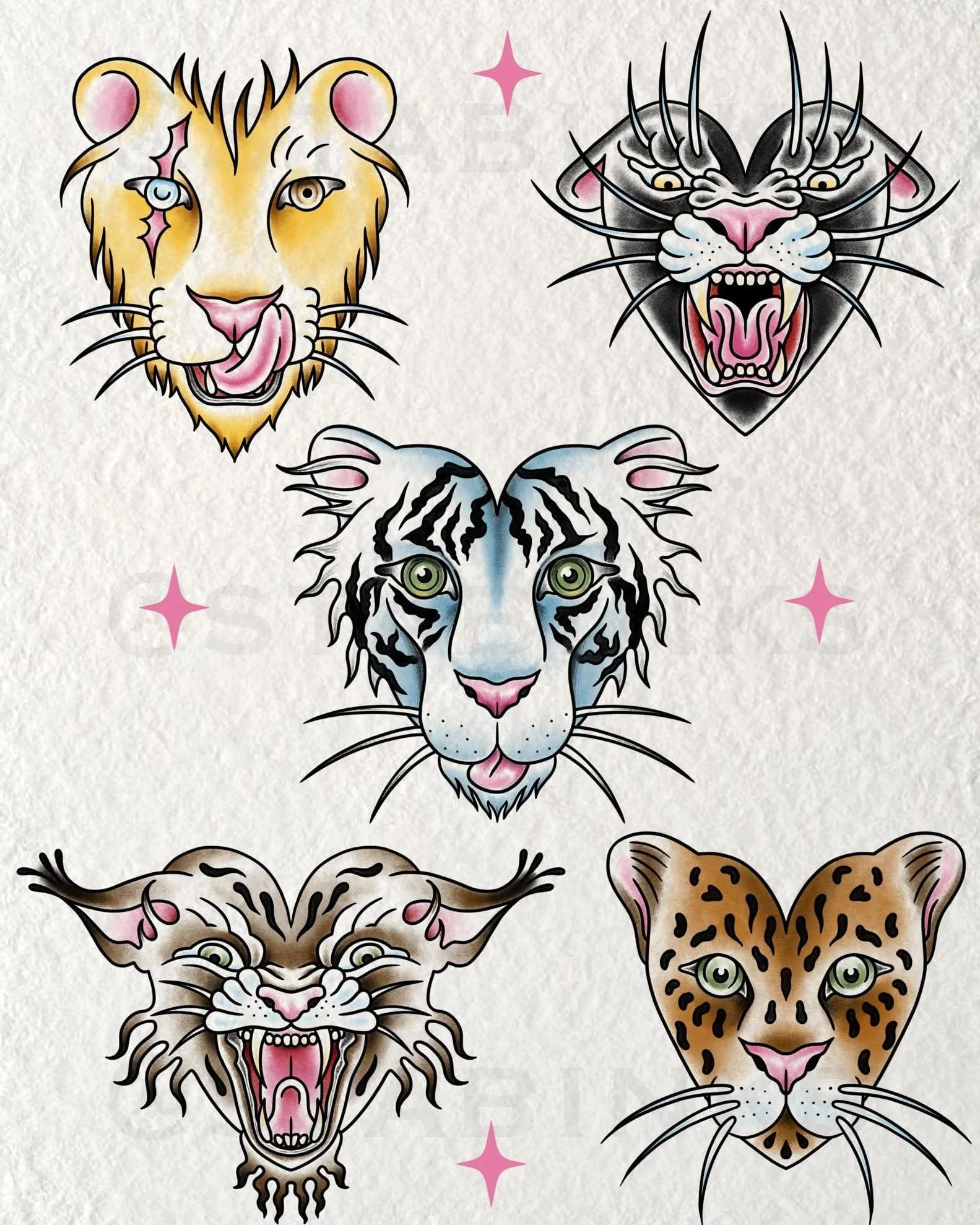 Some adorable heart shaped kitties for valentines day by @stabinks stop in and see Abi for a tattoo that's purrr-fect! #cats #bigcats #meow #tattooflash #designs #heartshaped #inkanddestroy #tattoo