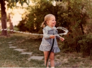 Daylight and happiness at the age of two; the fears only came with the dark.