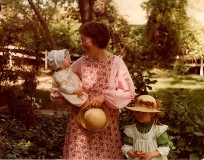 I had an idealistic childhood, but somewhere in my head, my imagination outgrew my size. (Here, I am the babe-in-arms.)