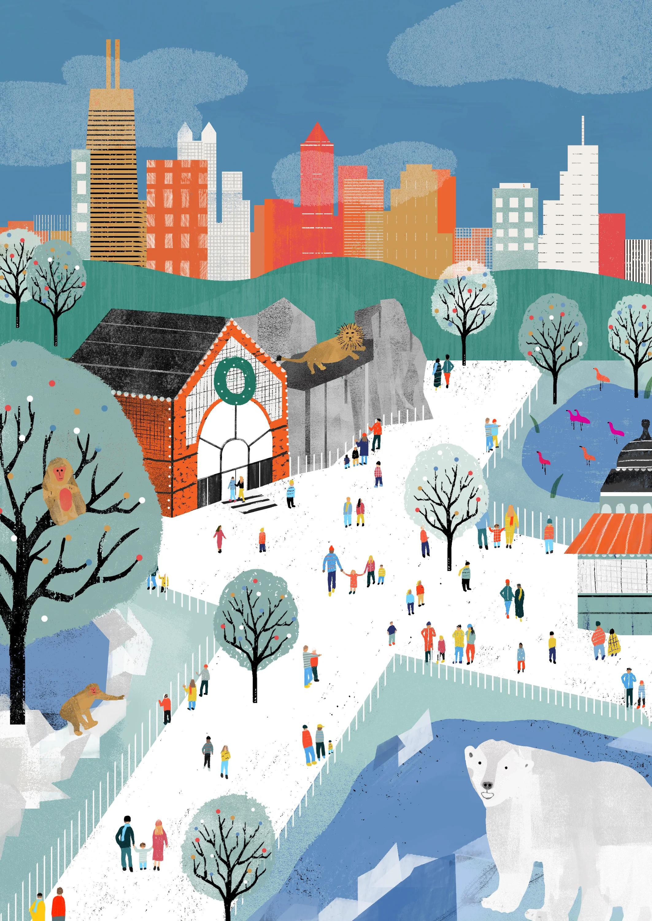 Lincoln Park Zoo Holiday Card // Client: Lincoln Park Zoo