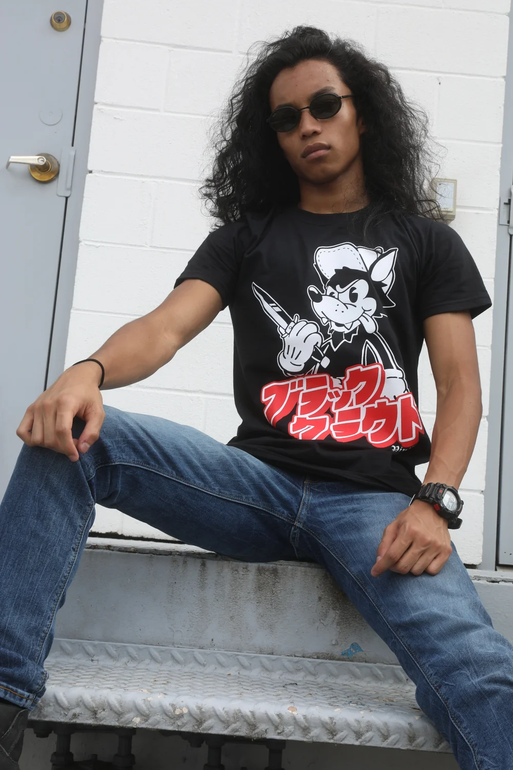 World is Mine Big Bad Wolf Sekai Seifuku T-shirt — Black Cloud Battalion