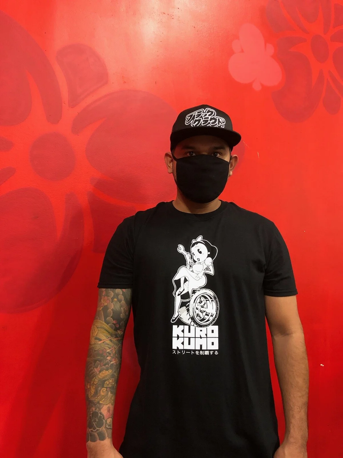 Black Cloud Hat with KuroKumo T-shirt