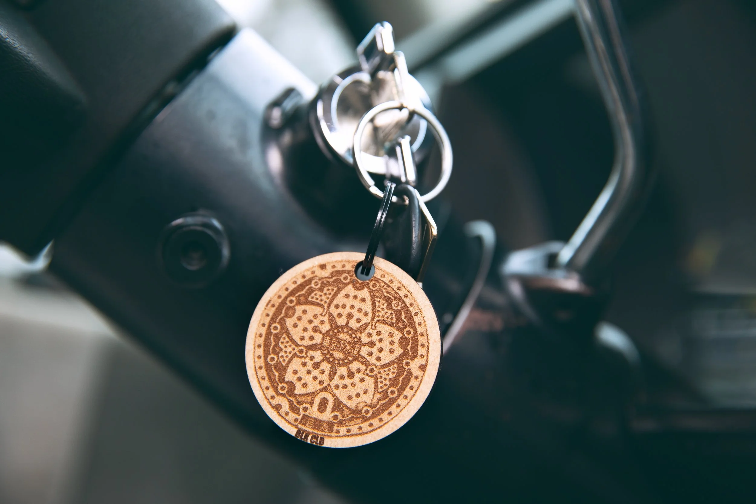 In the Streets Wooden Keychain