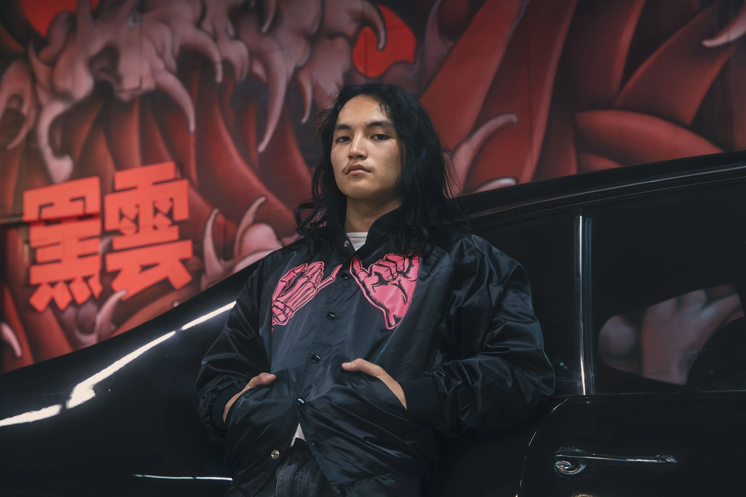 Yakusoku (Promise) Jacket with Hot Pink Design