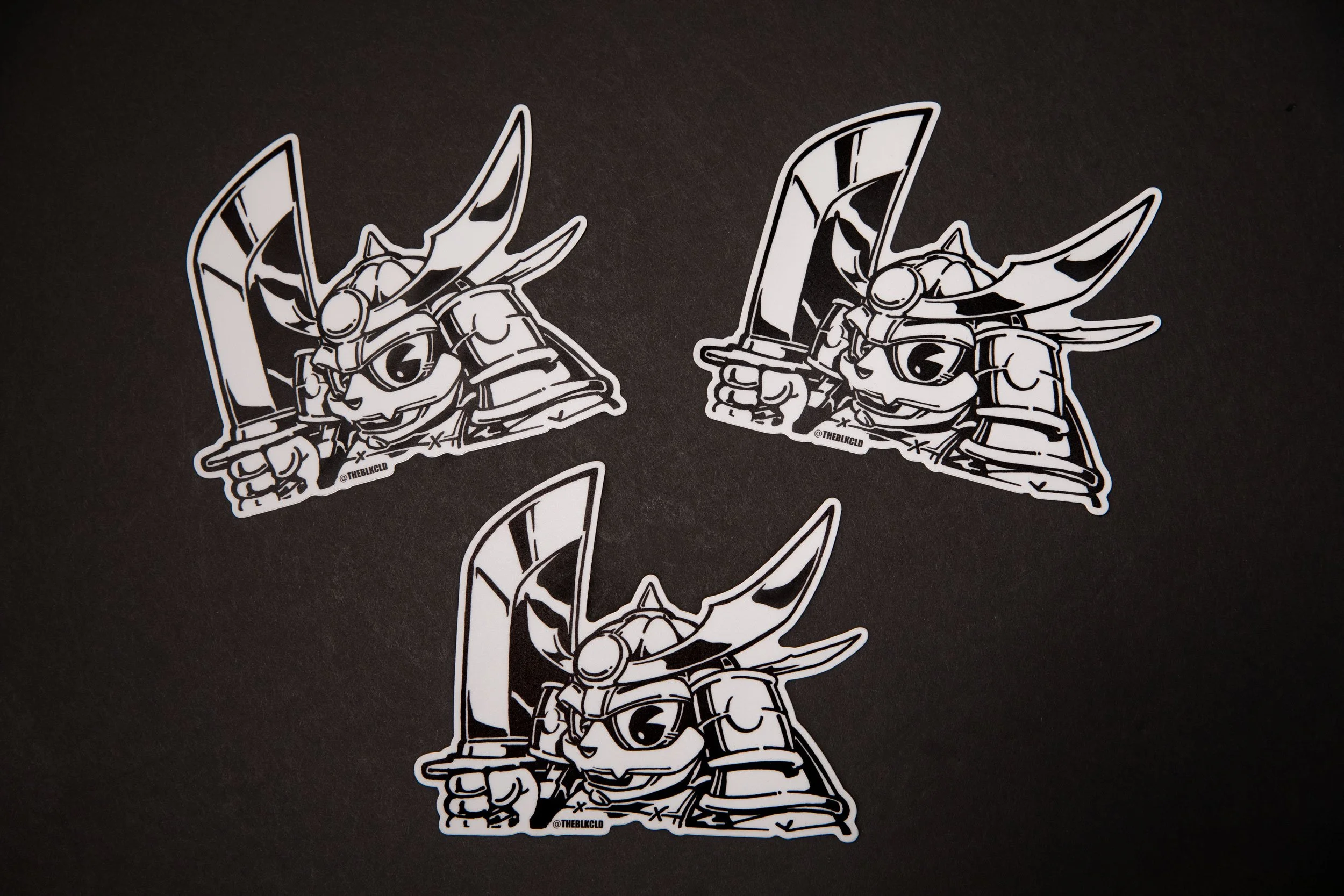 Kai Oni Chibi Samurai Peeper Sticker