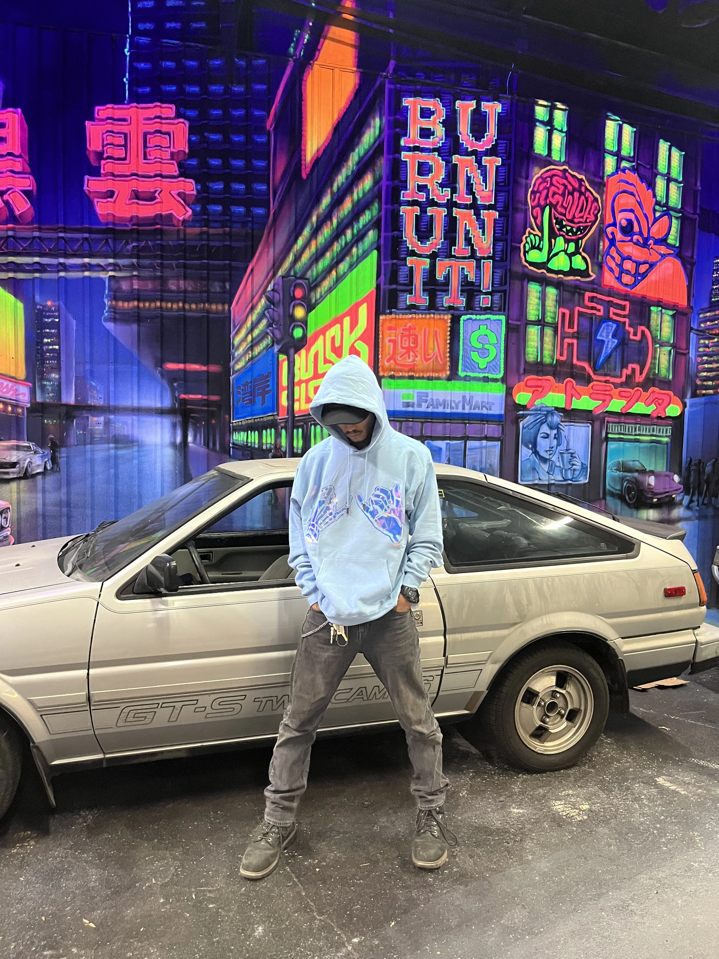 Baby blue promise hoody