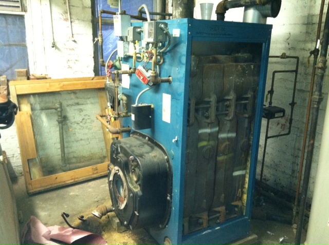 Before: taking existing boiler apart