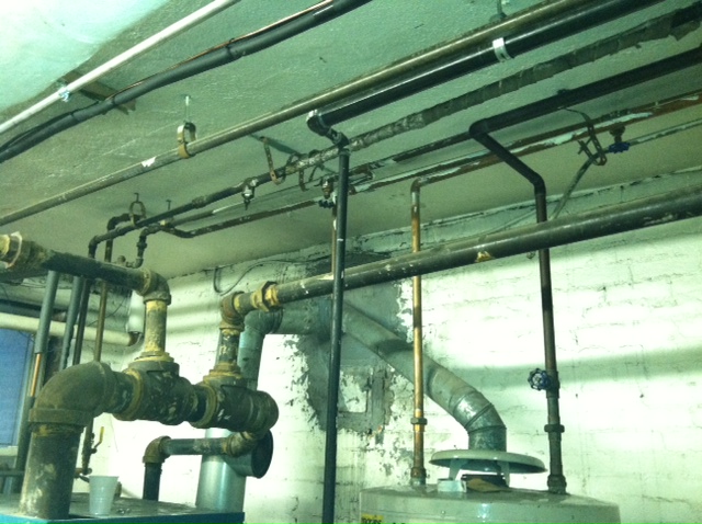 Before: gas fired hot water heater