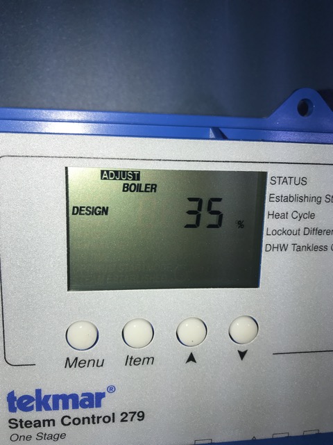 Menu-> adjust-> scroll. More percentage equals more heat when it is cold. Change increments of 5%. Wait 1 day for result. 