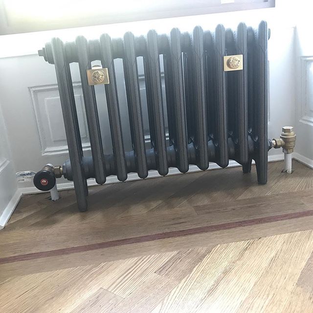 Absolute Mechanical&rsquo;s first installation of these gorgeous @castrads_nyc radiators. The attention to detail on these radiators is amazing. Can&rsquo;t wait to install more throughout NYC. #heating #radiators #brownstones