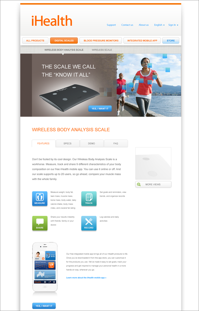 iHealth: website
