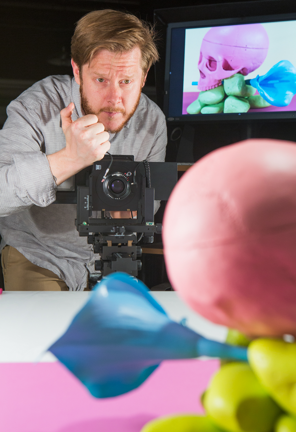 Photography – Student Timothy Hutto working, Winter 2014 – Photography by John McKinnon, courtesy of SCAD