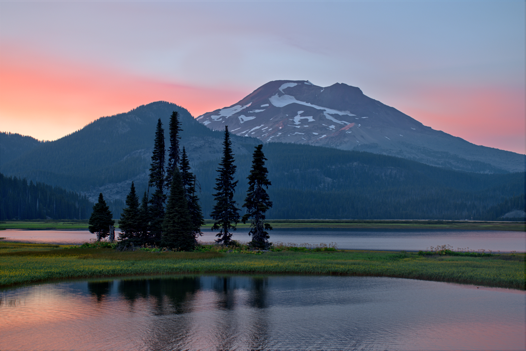 South Sister in the Three Sisters Wilderness from Sparks Lake, Oregon. Purchase Options