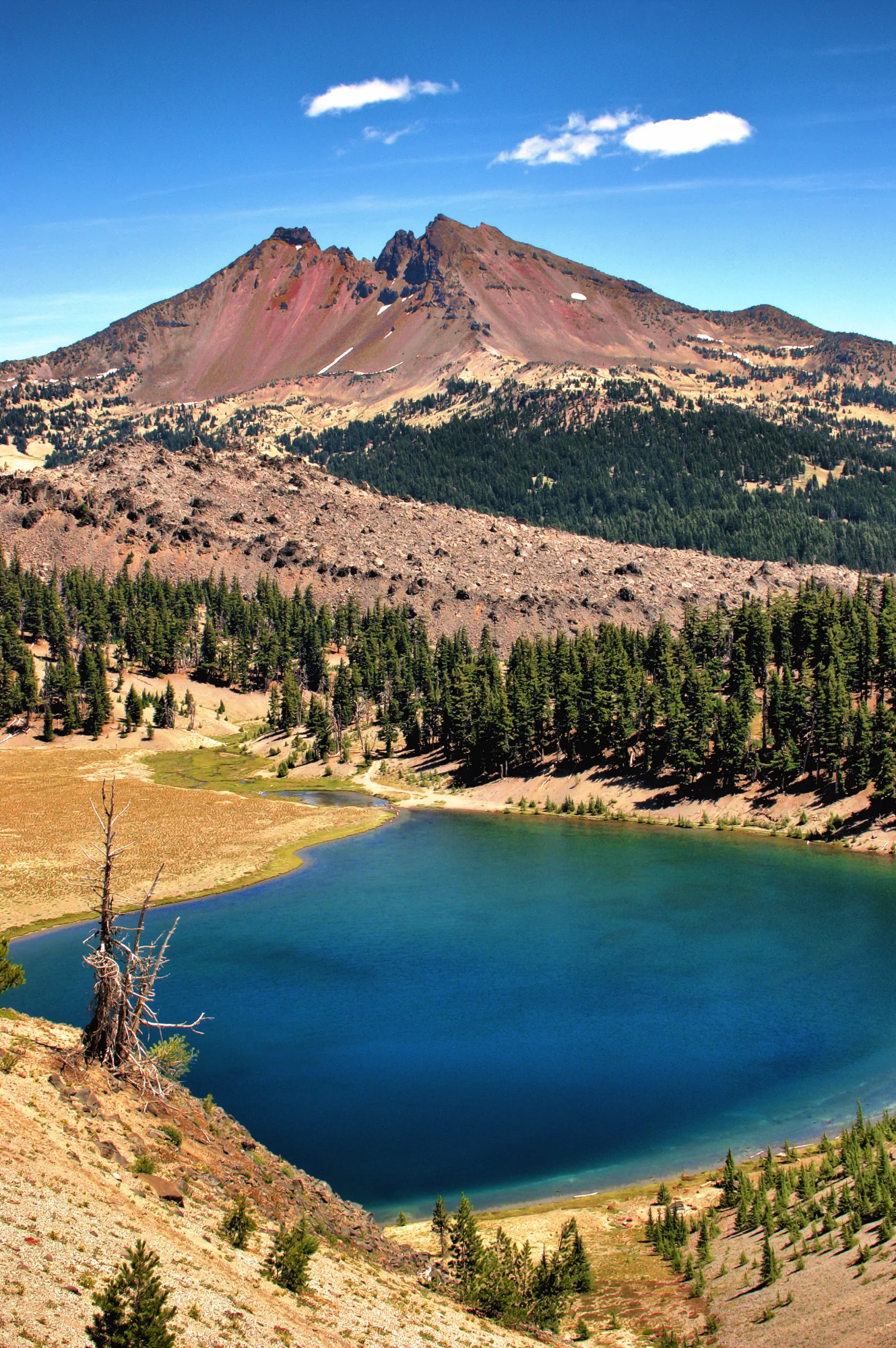 Broken Top Mountan and Moraine Lake in the Three Sisters Wilderness of Oregon. Purchase Options
