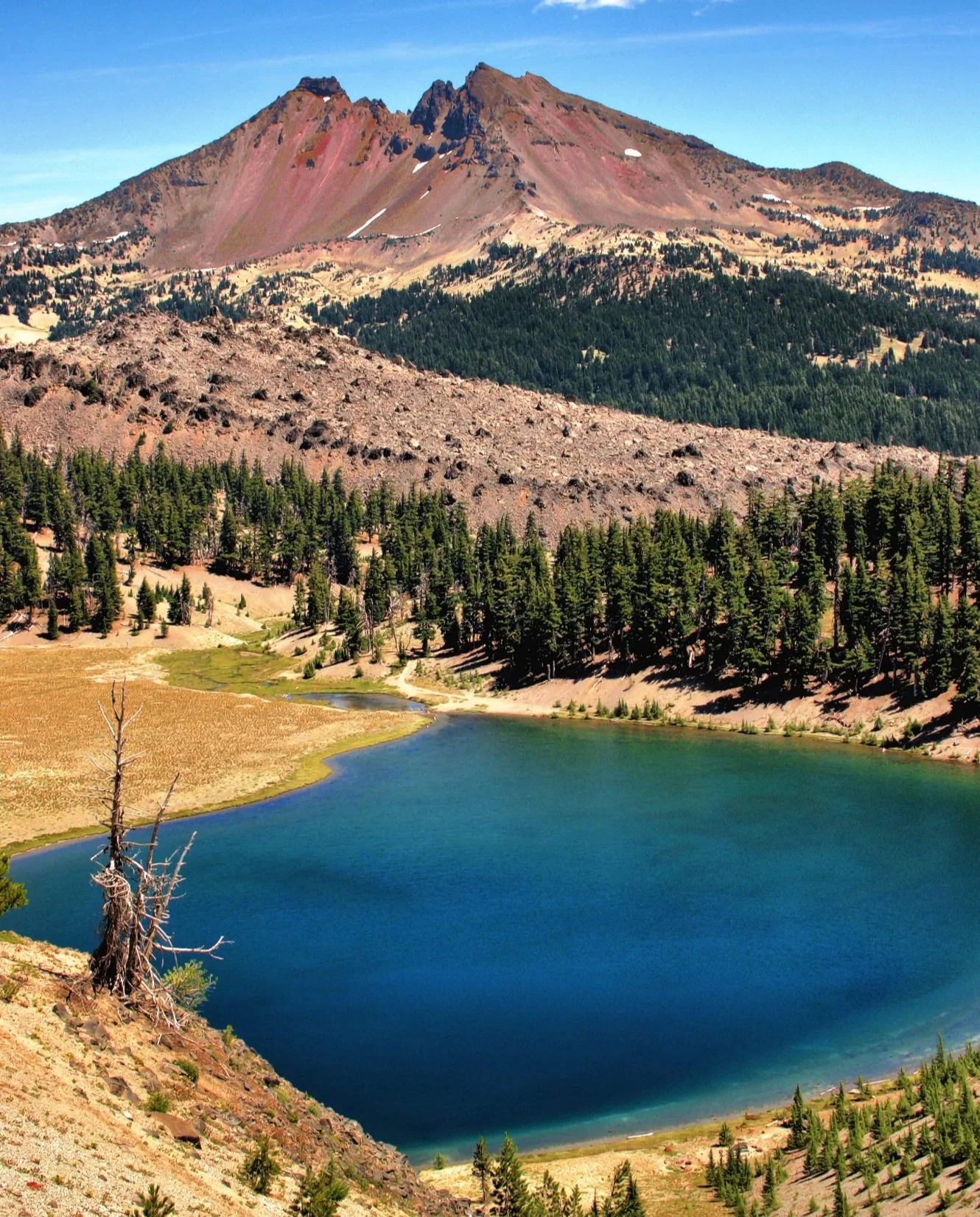  Broken Top Mountan and Moraine Lake in the Three Sisters Wilderness of Oregon.   Purchase Options   