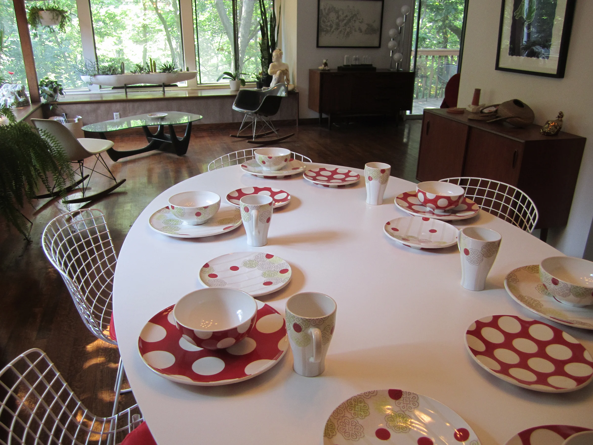 Dot Dot Doily Dinnerware (commissioned wedding registry)