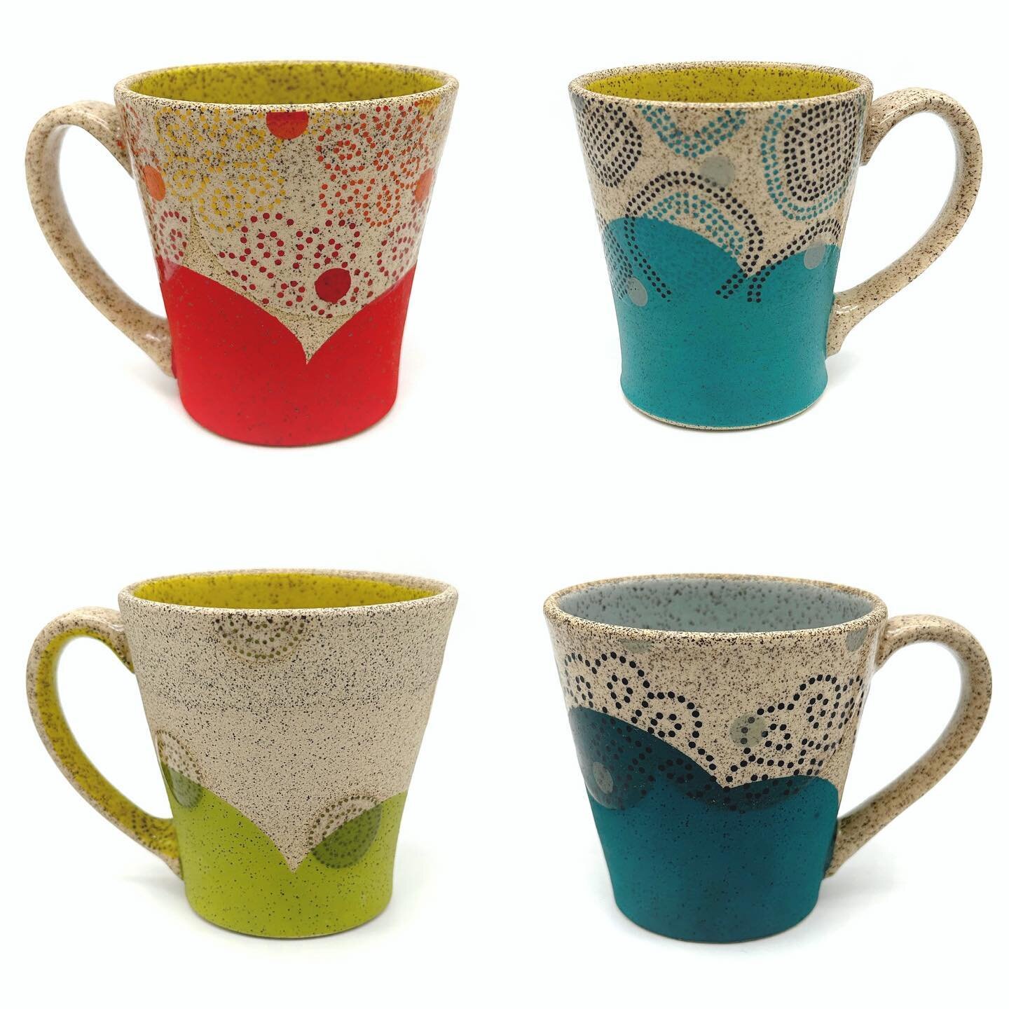 Today at 10am central the @kcurbanpotters online shop will go live! I have a handful of mugs available (some are pictured here 😊) along with KC Urban Potters members and invited artists&rsquo; work. Check it out on kcurbanpotters.com today! 

#handm