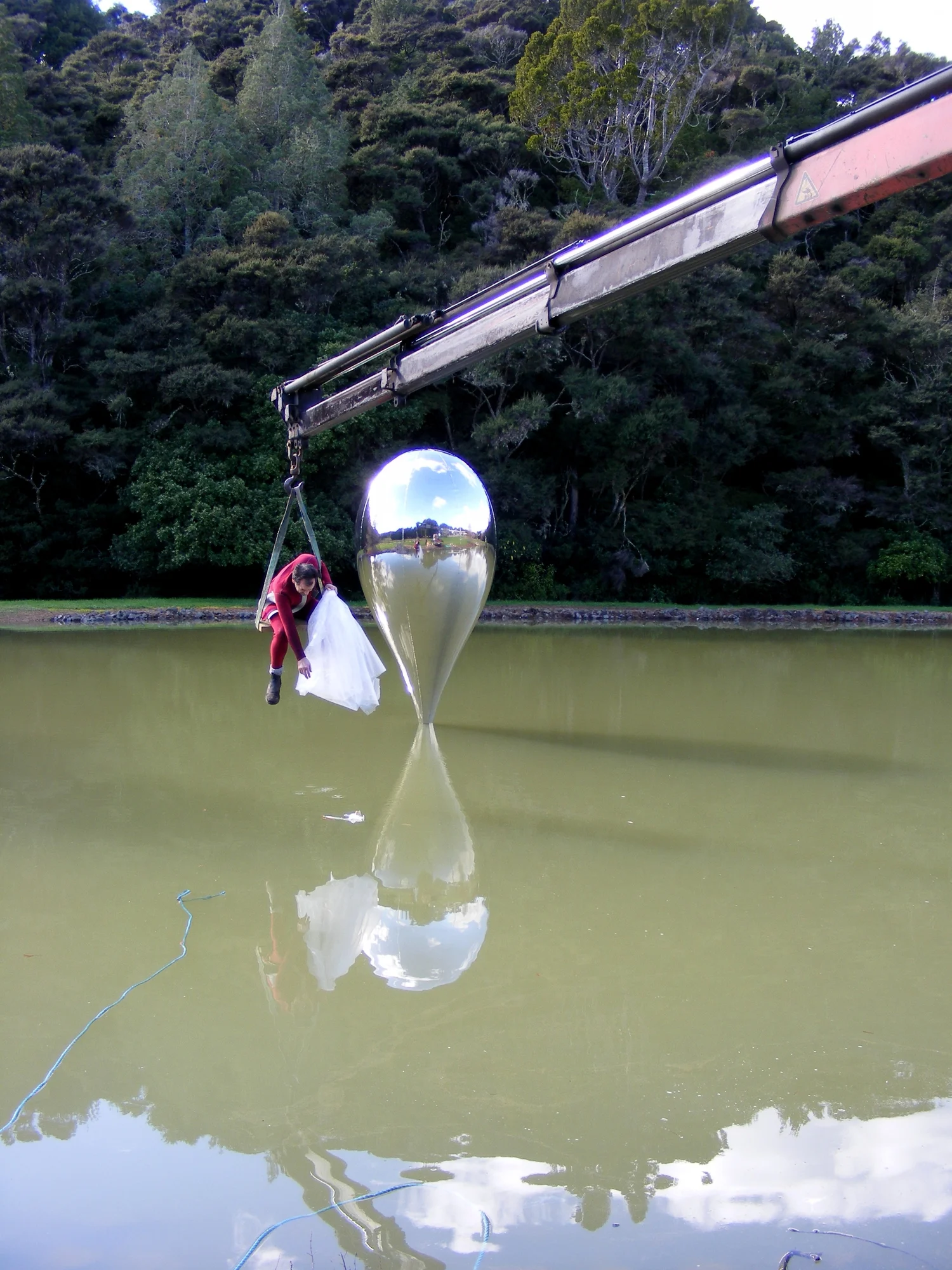 ARTTFORM installing David McCrackens sculpture at a Private residence.