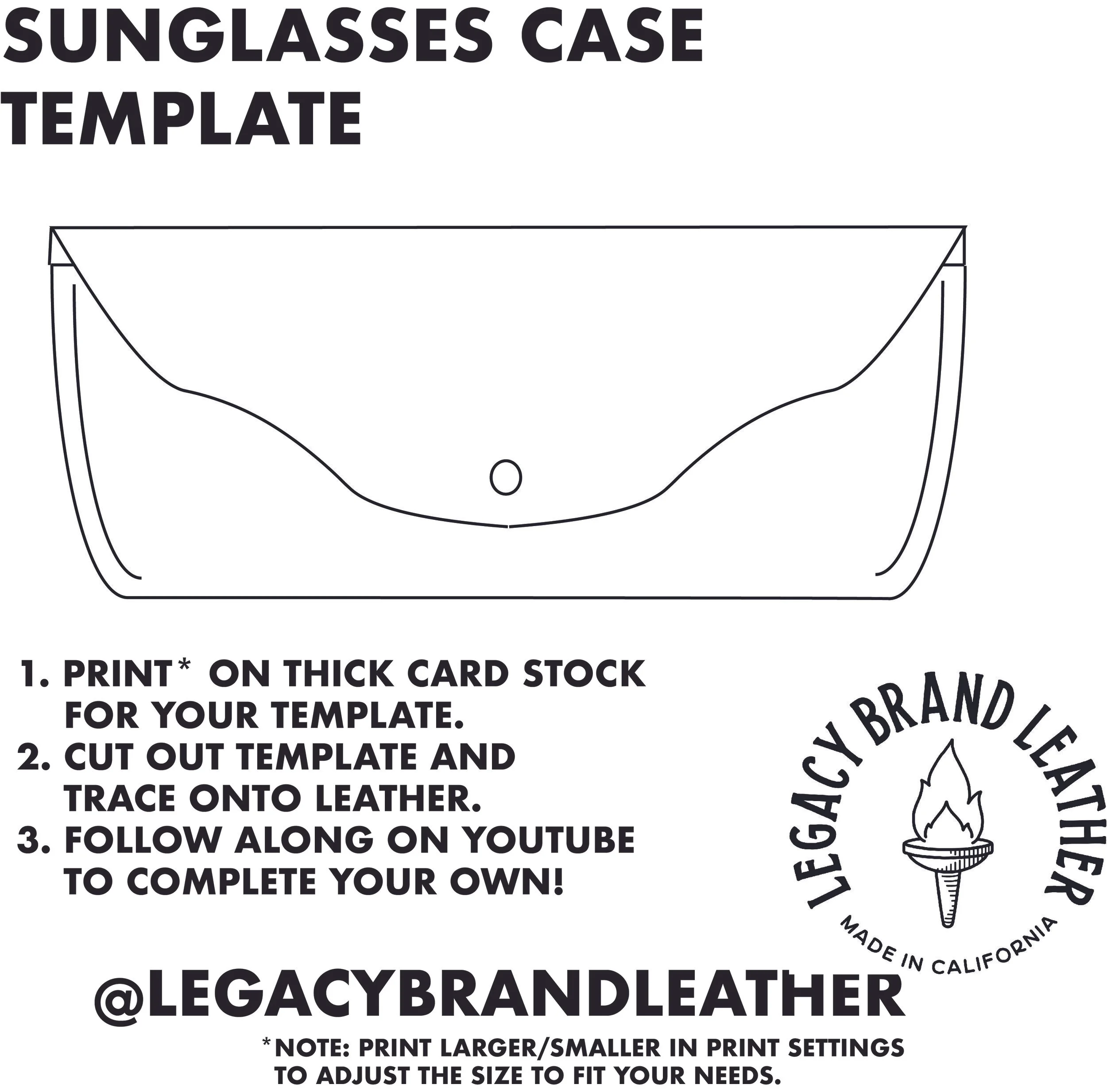 SUNGLASSES CASE TEMPLATE