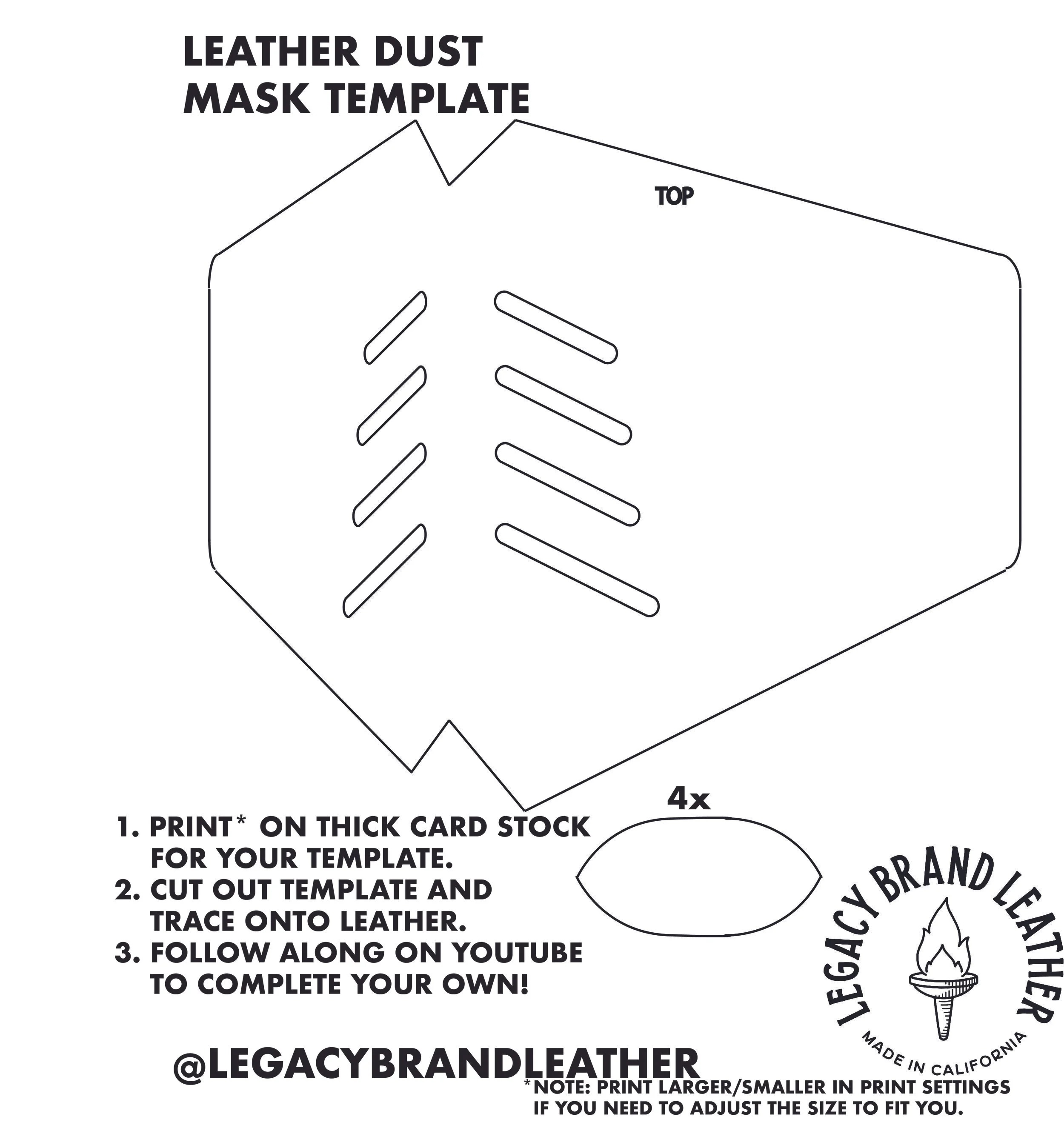 LEATHER DUST MASK TEMPLATE