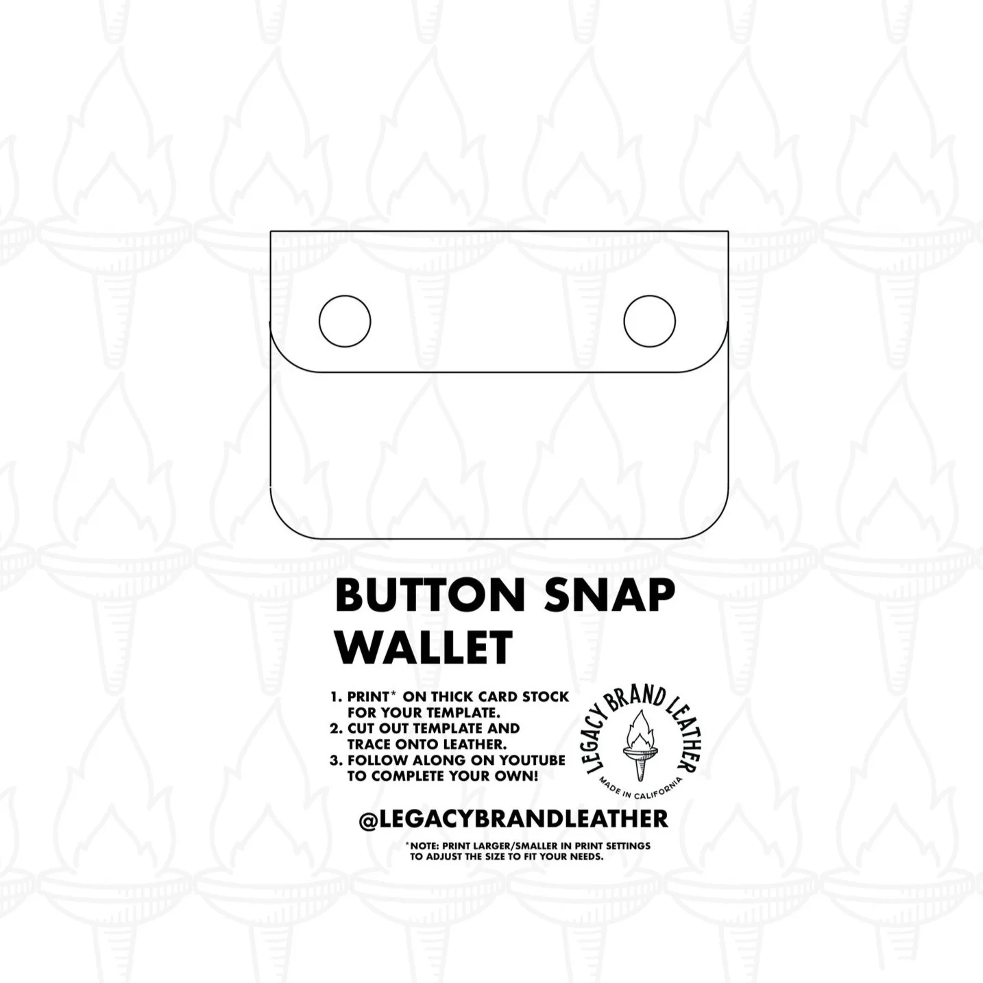 BUTTON SNAP WALLET TEMPLATE