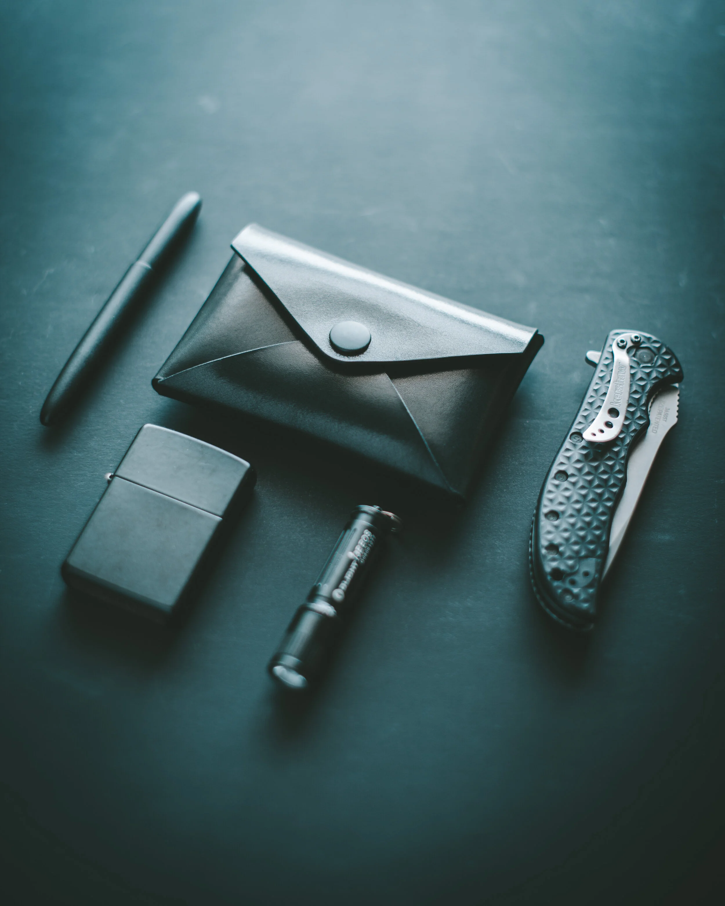 Envelope Card Holder in Black Harness