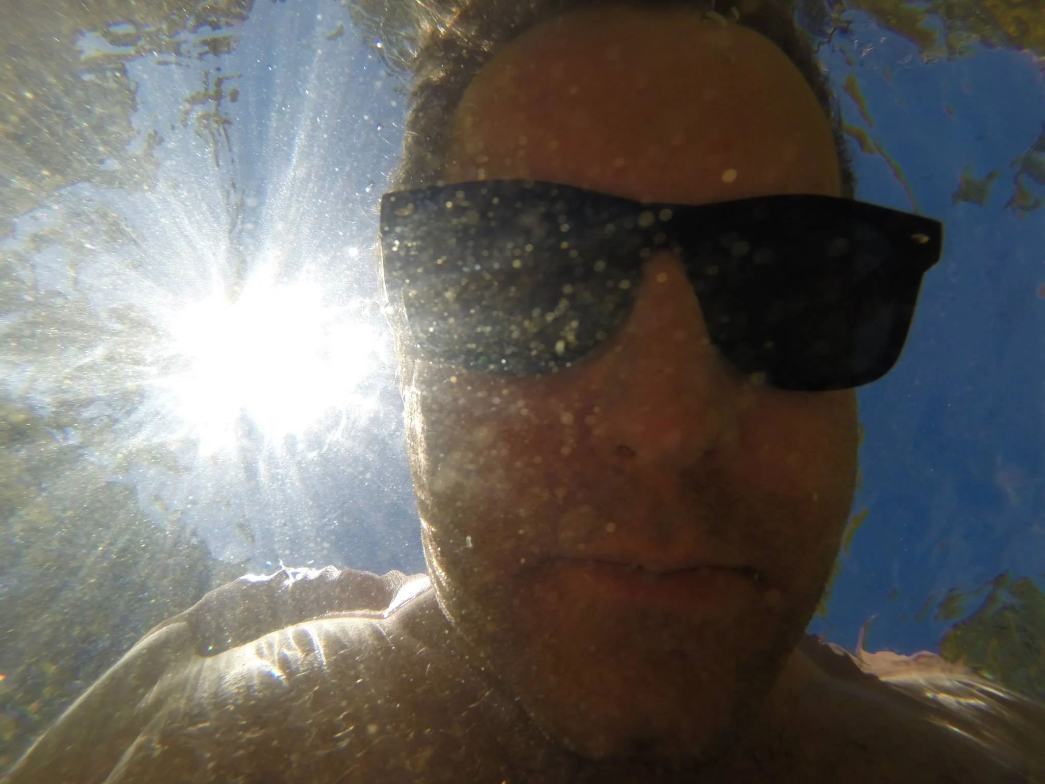 This is Nick taking an underwater selfie with his GoPro for the first time.. Probably my favorite photo ever. 