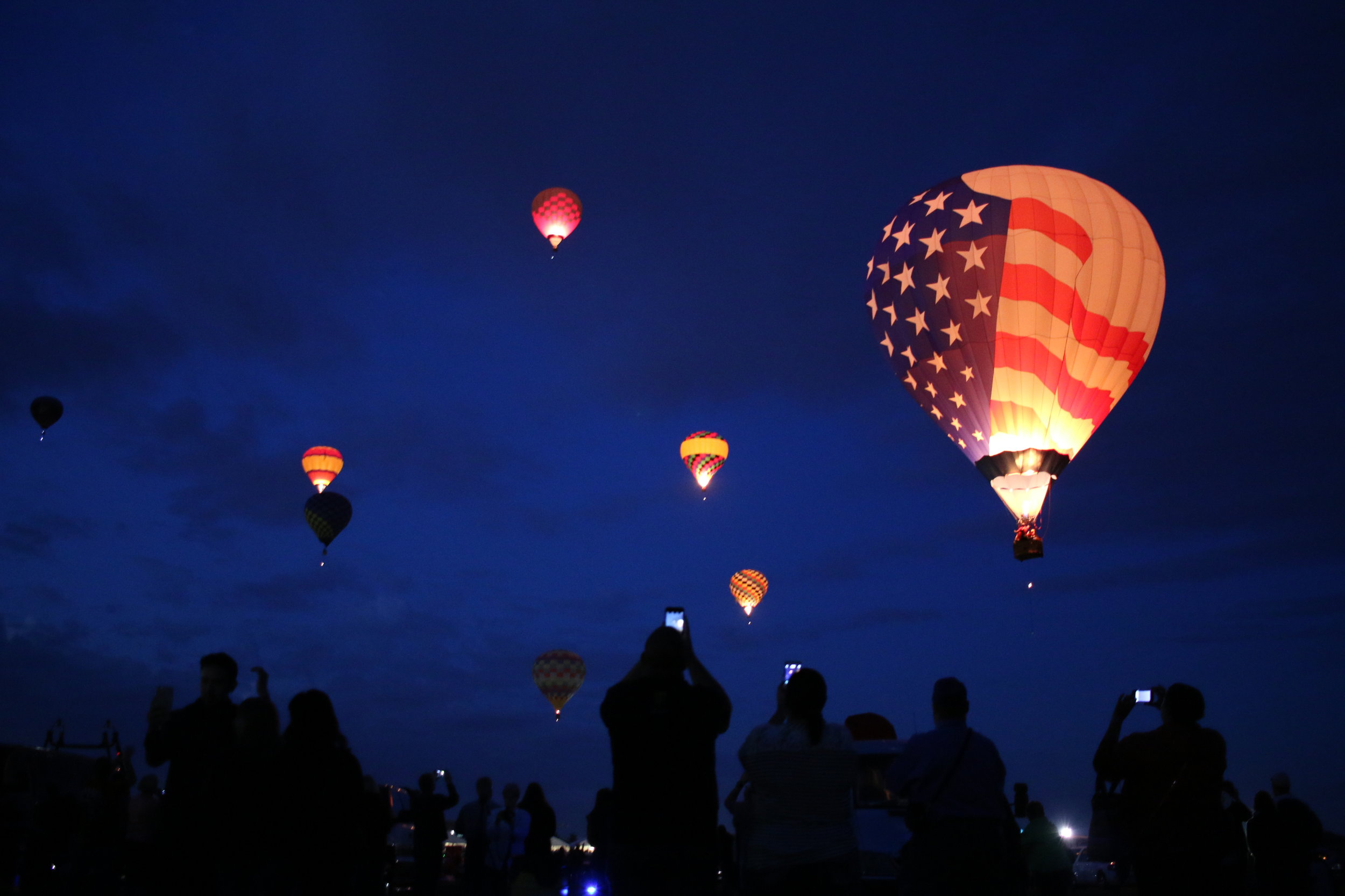 So early in the morning, they lift off only a few balloons to make sure the weather is right up there as a test run. Obviously it was! 