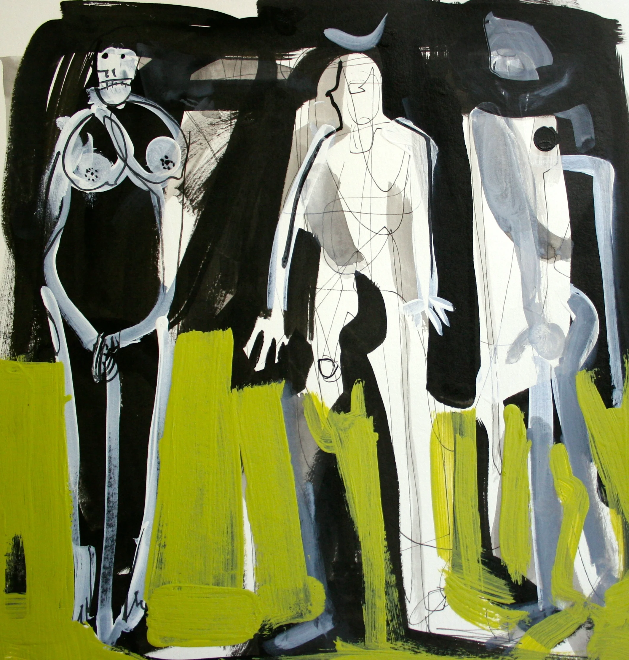  ink, latex , on paper / 15x15 / 