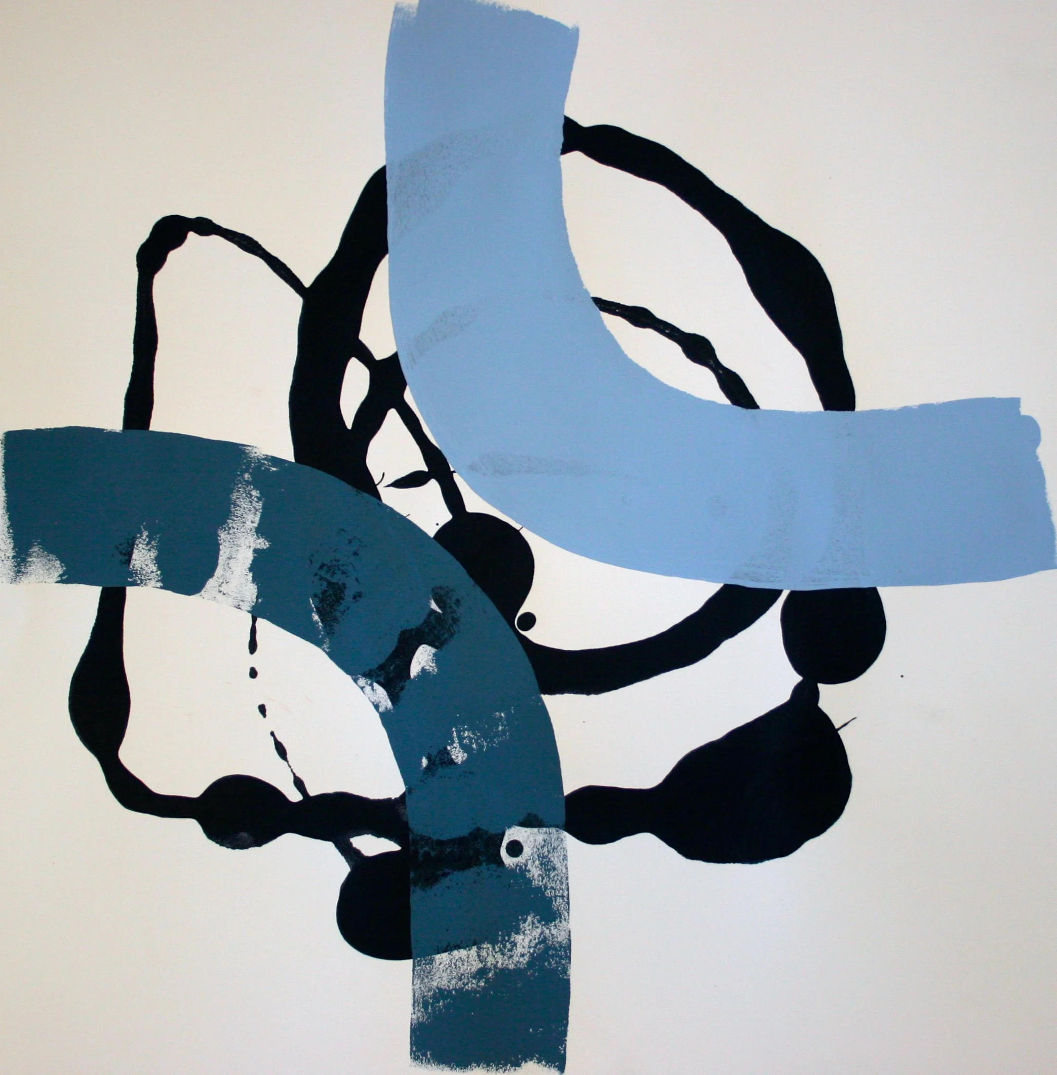  interlock 01 / latex on paper 30x30&nbsp; 